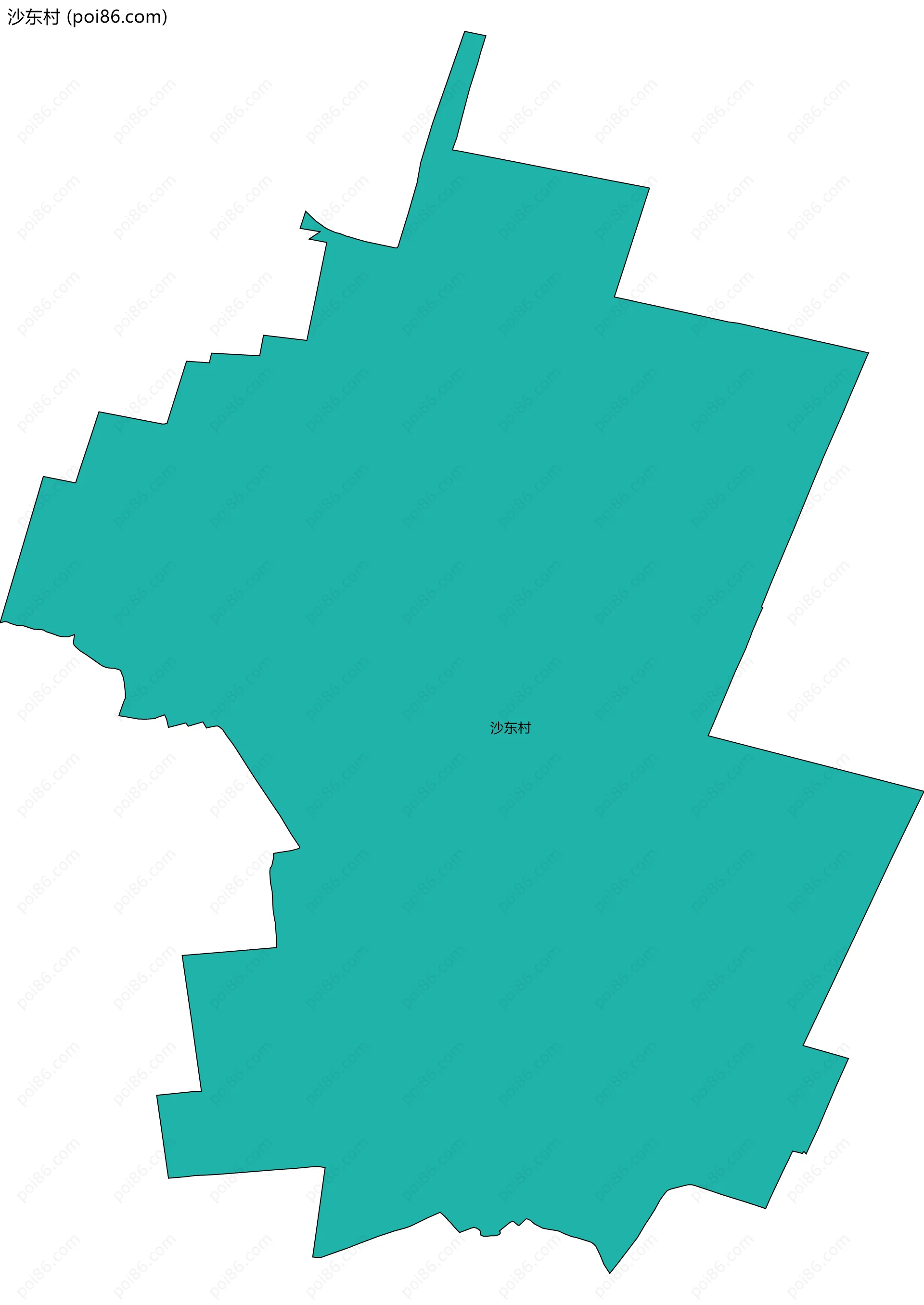 沙东村边界地图