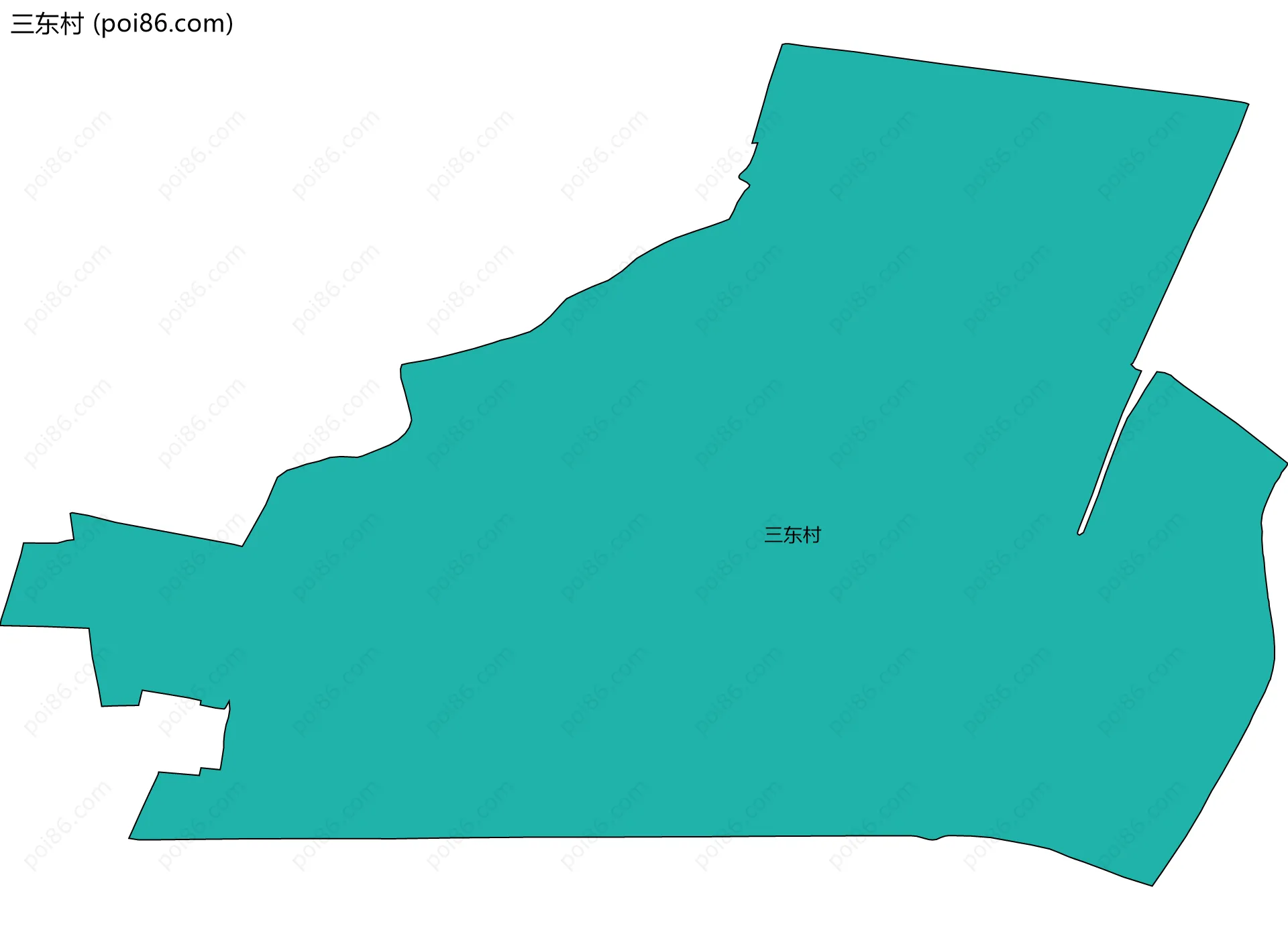 三东村边界地图