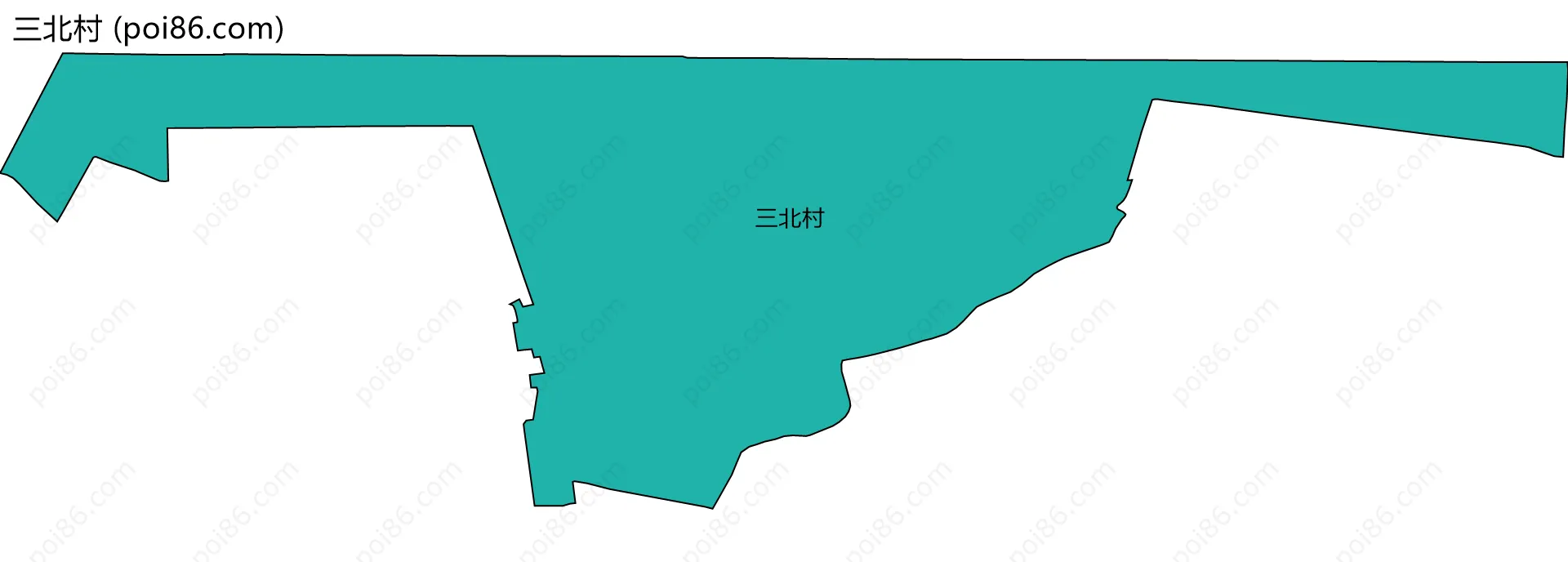 三北村边界地图