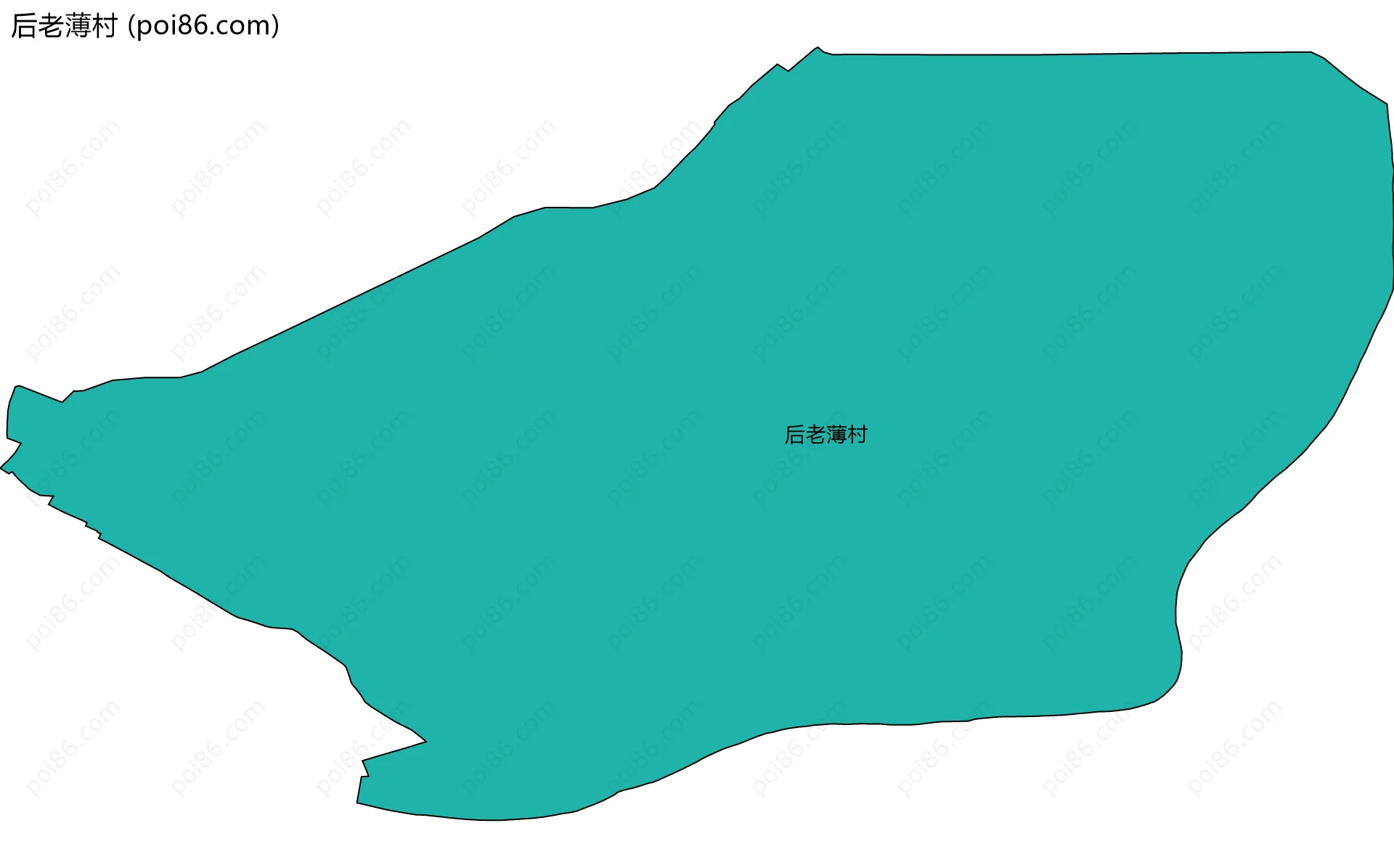 后老薄村边界地图