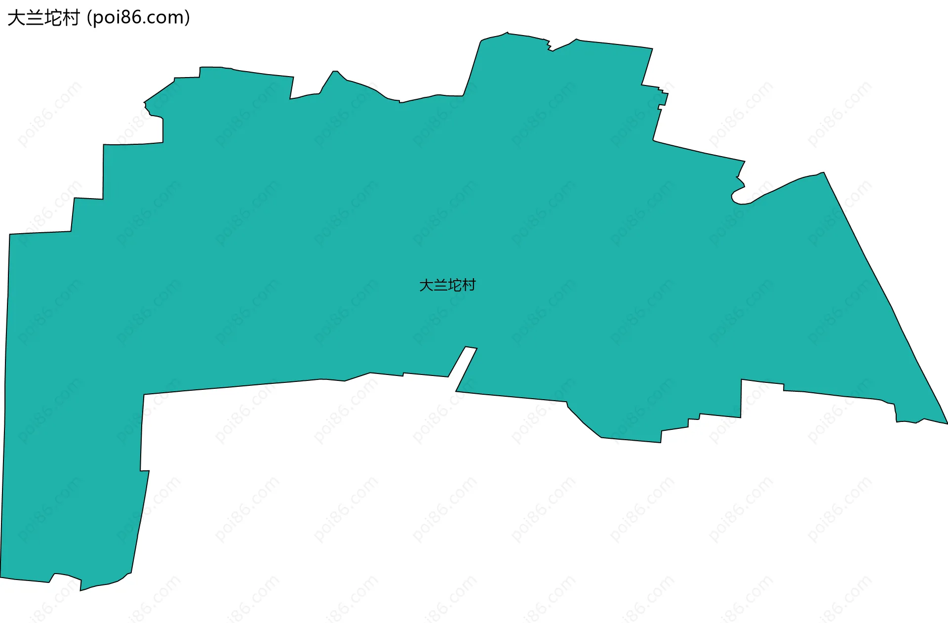 大兰坨村边界地图
