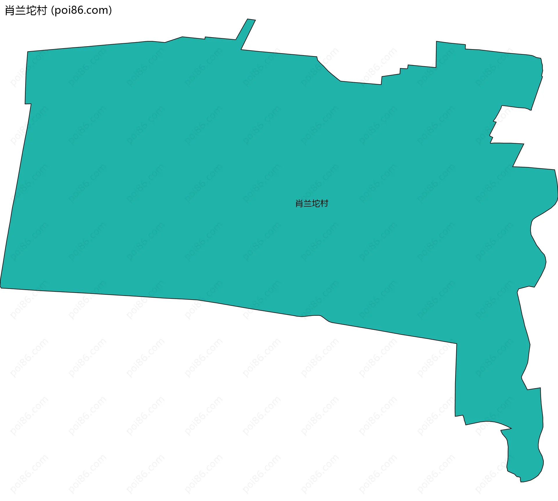 肖兰坨村边界地图