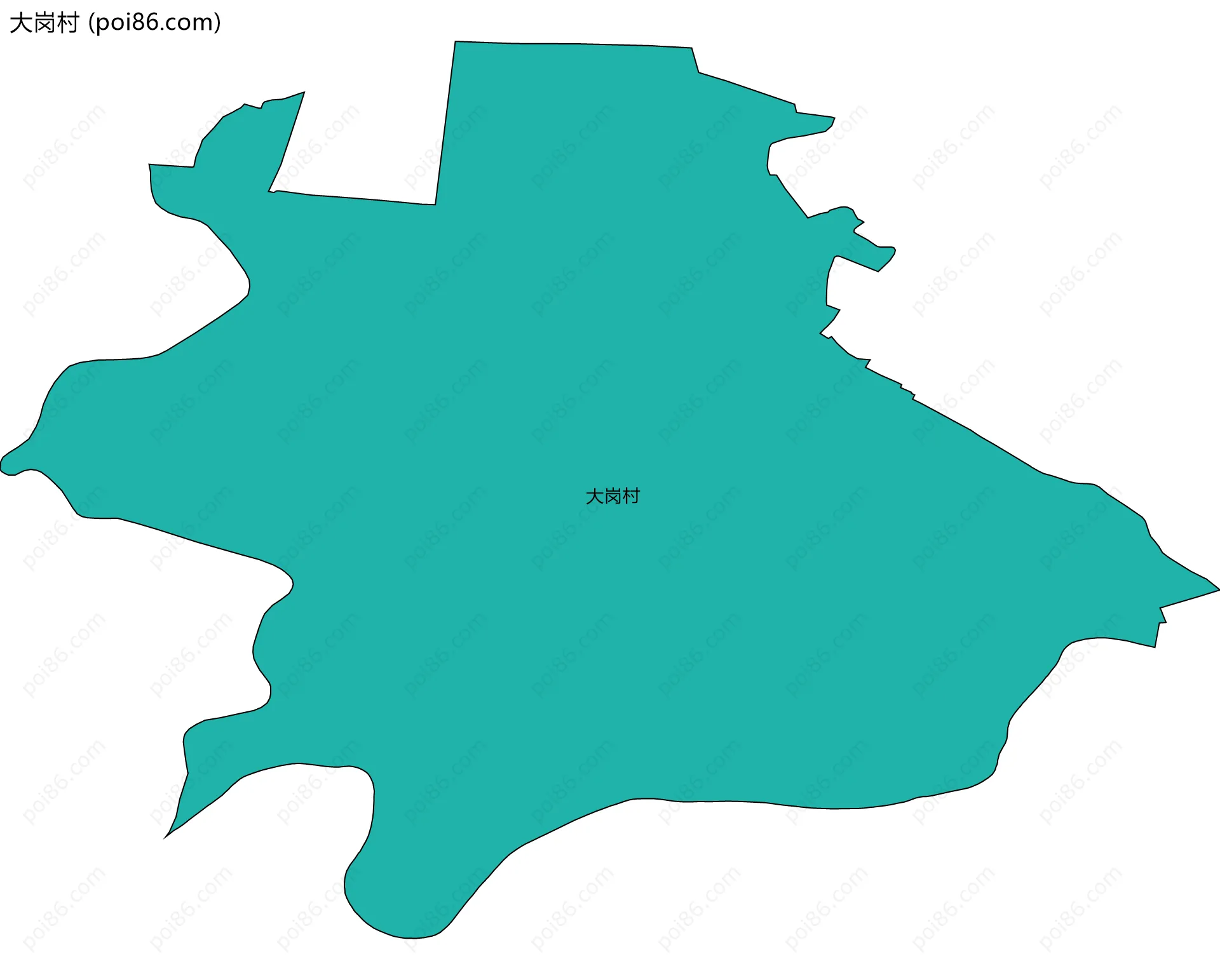 大岗村边界地图