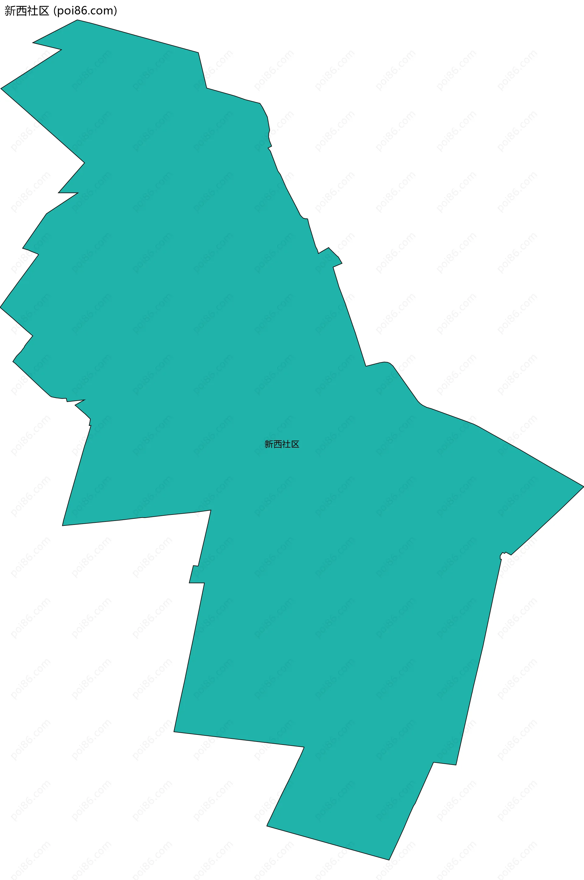新西社区边界地图
