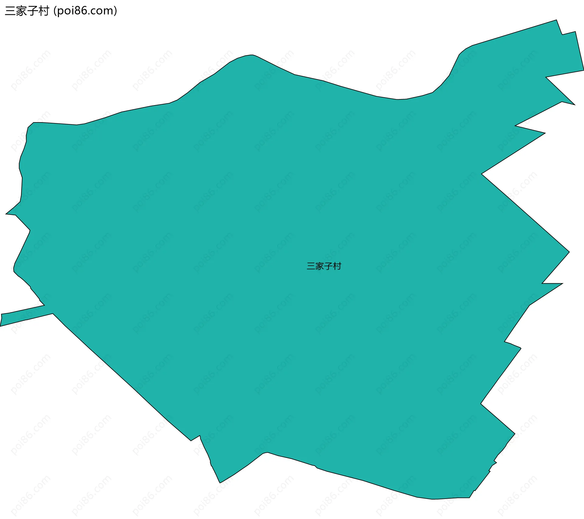 三家子村边界地图