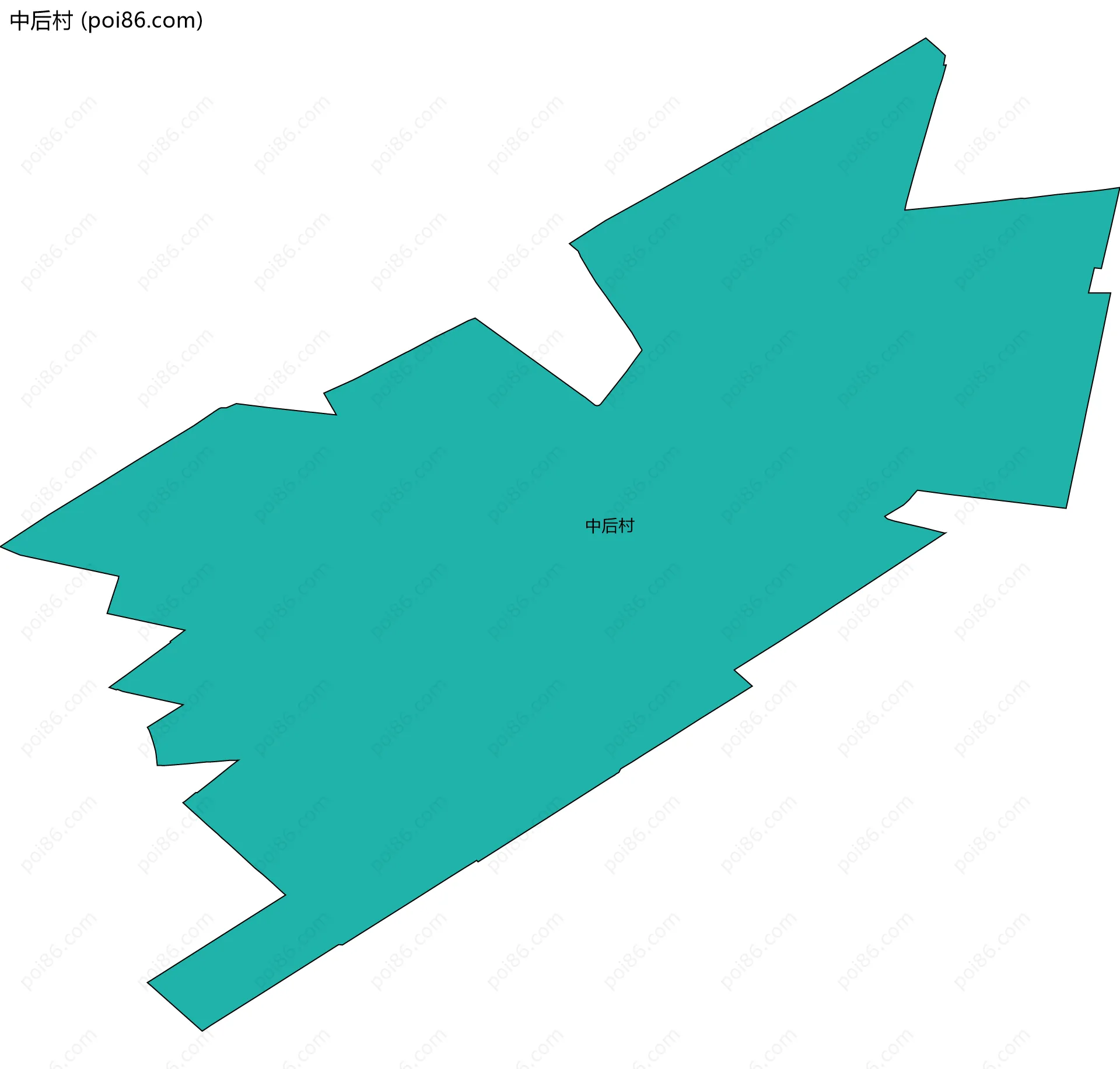 中后村边界地图
