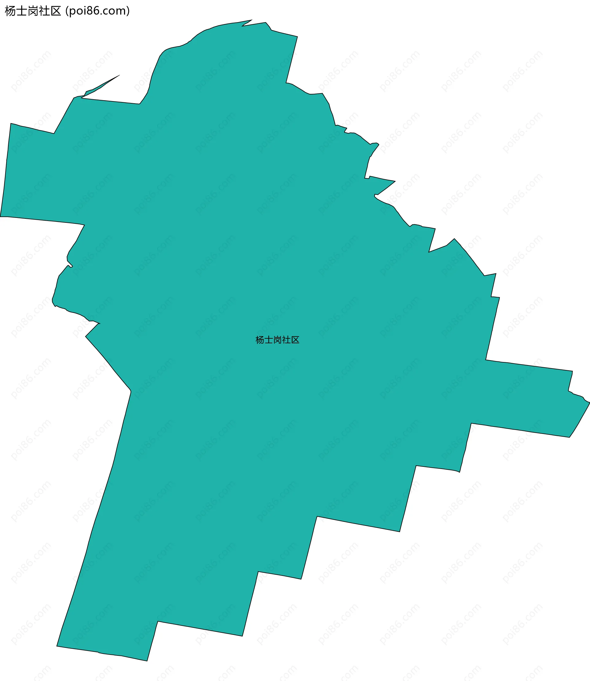 杨士岗社区边界地图