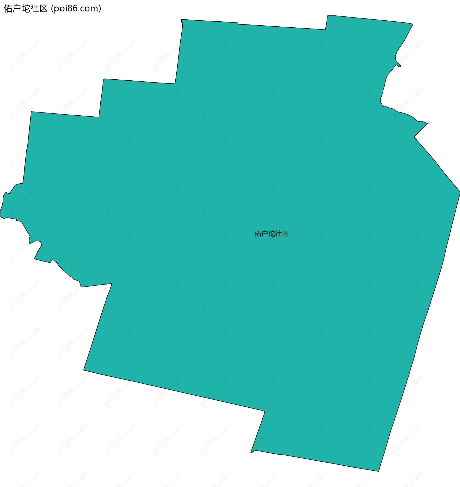佑户坨社区边界地图