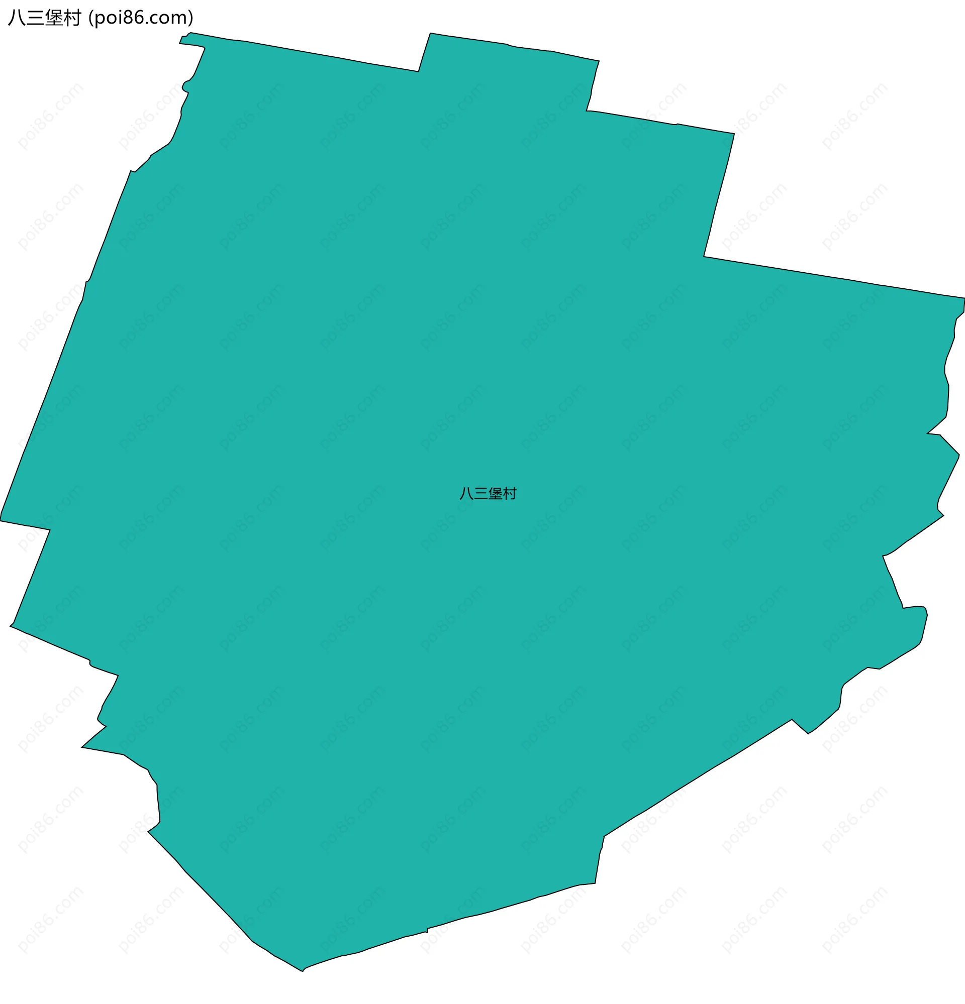 八三堡村边界地图
