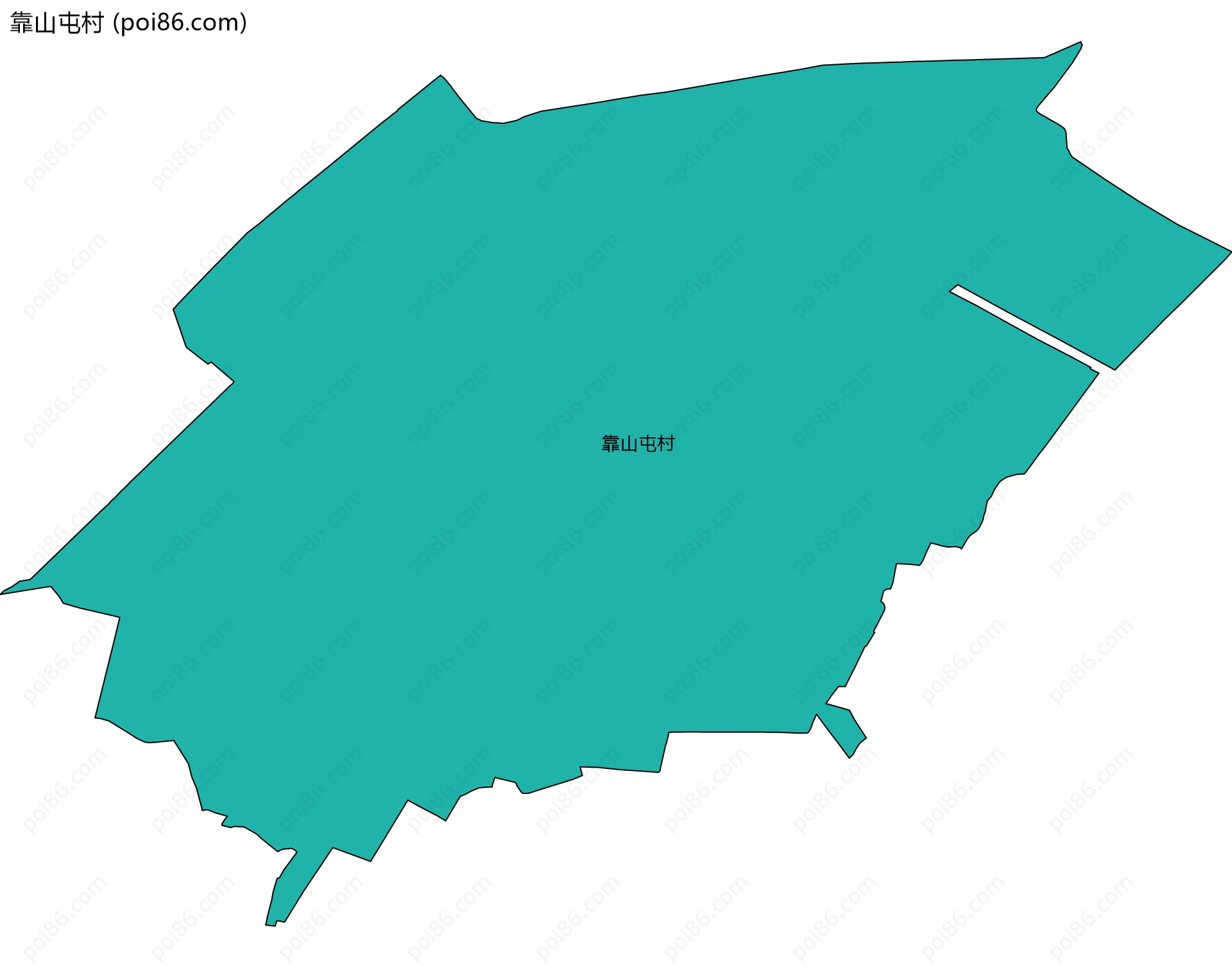 靠山屯村边界地图