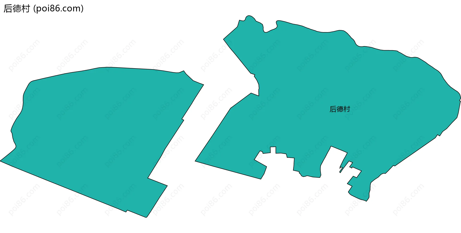 后德村边界地图