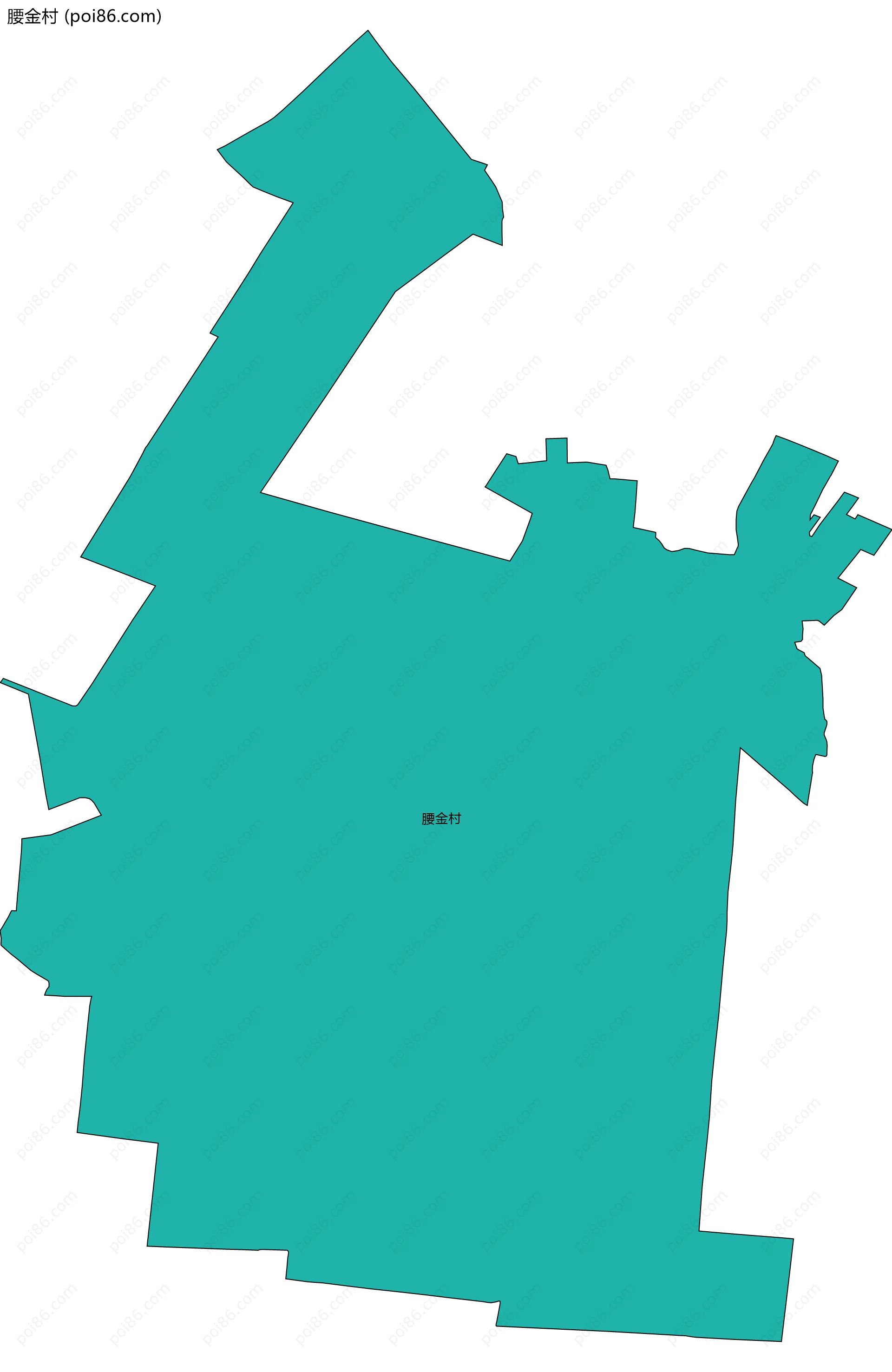 腰金村边界地图