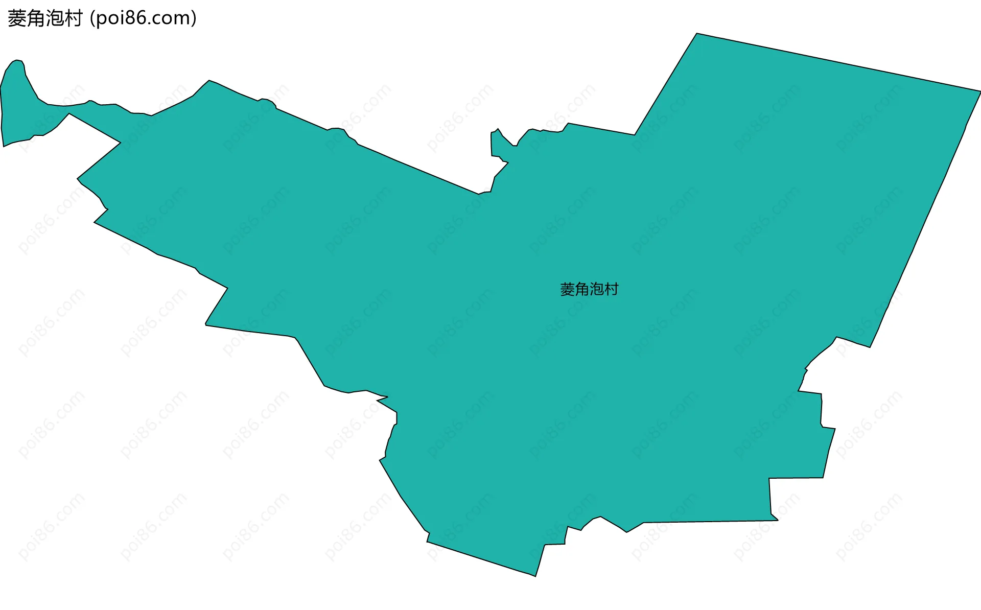 菱角泡村边界地图