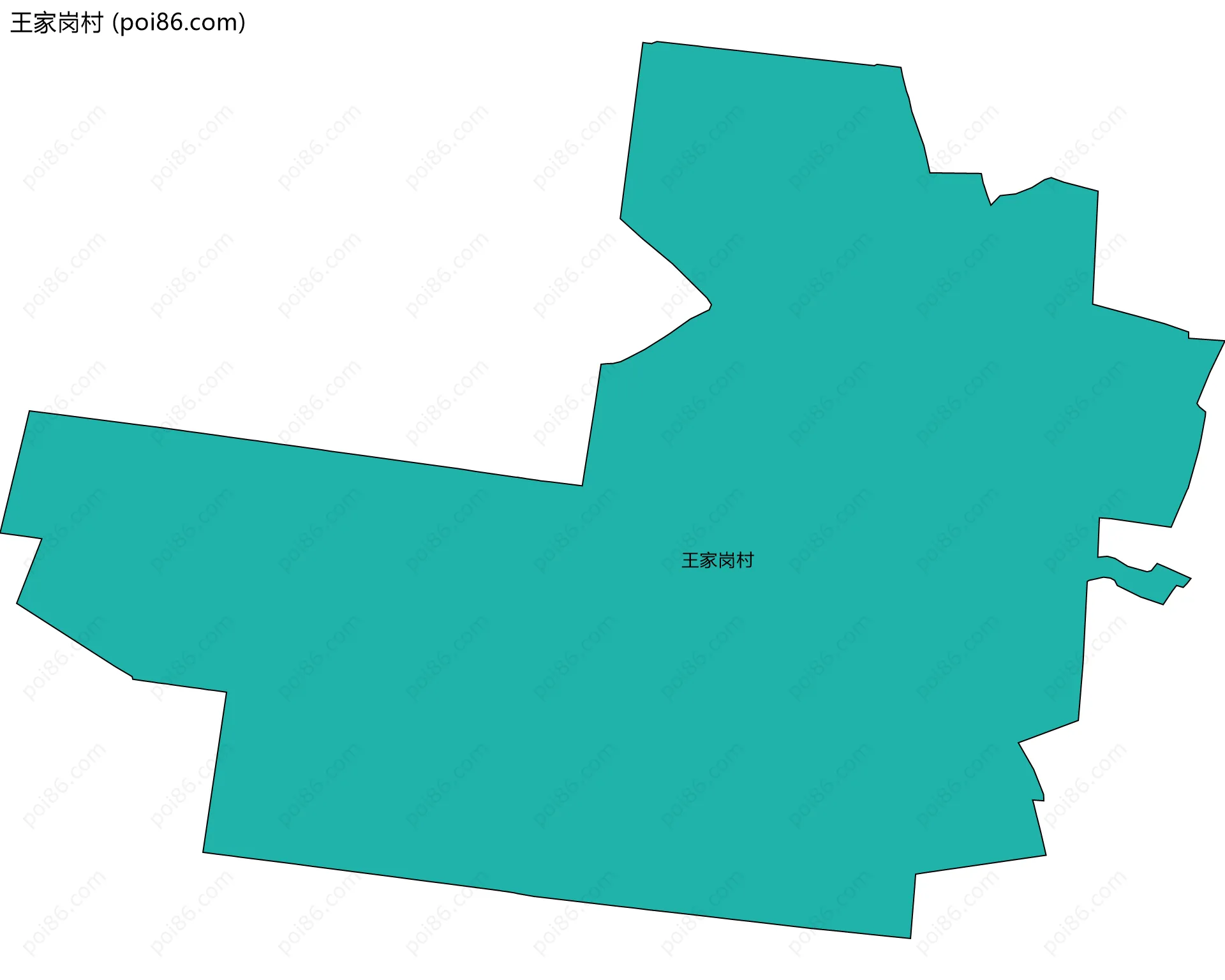 王家岗村边界地图