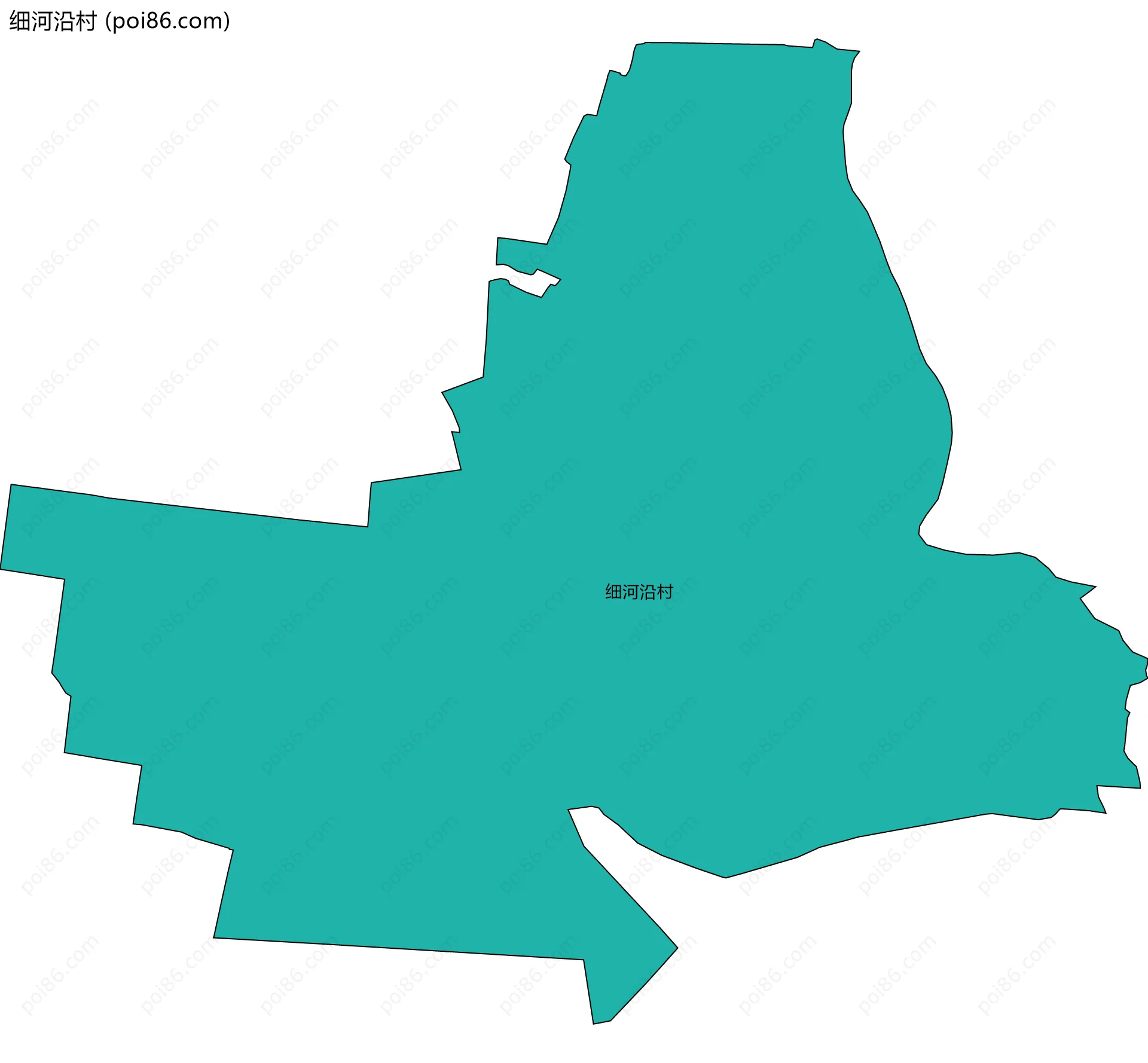 细河沿村边界地图