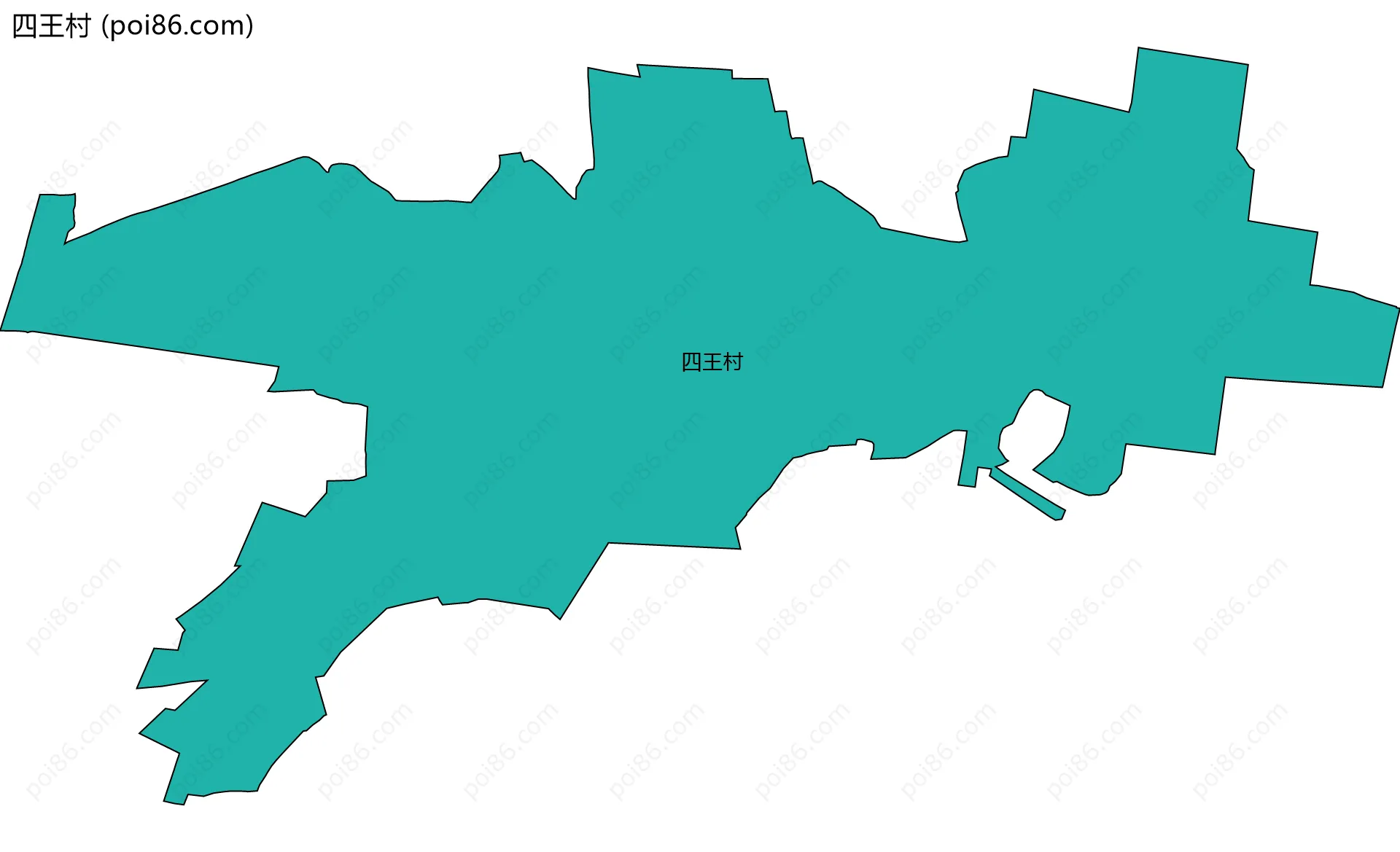 四王村边界地图