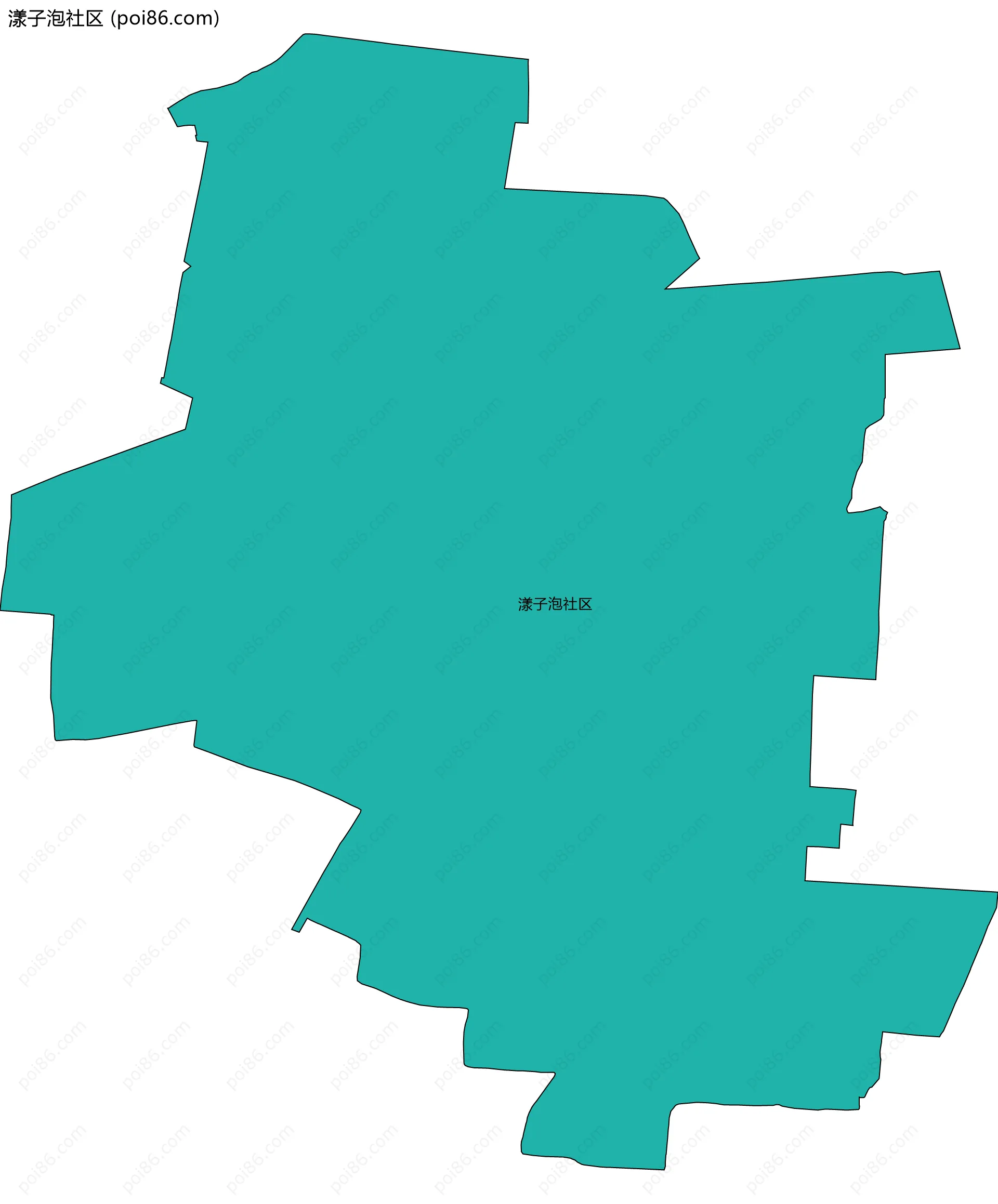 漾子泡社区边界地图