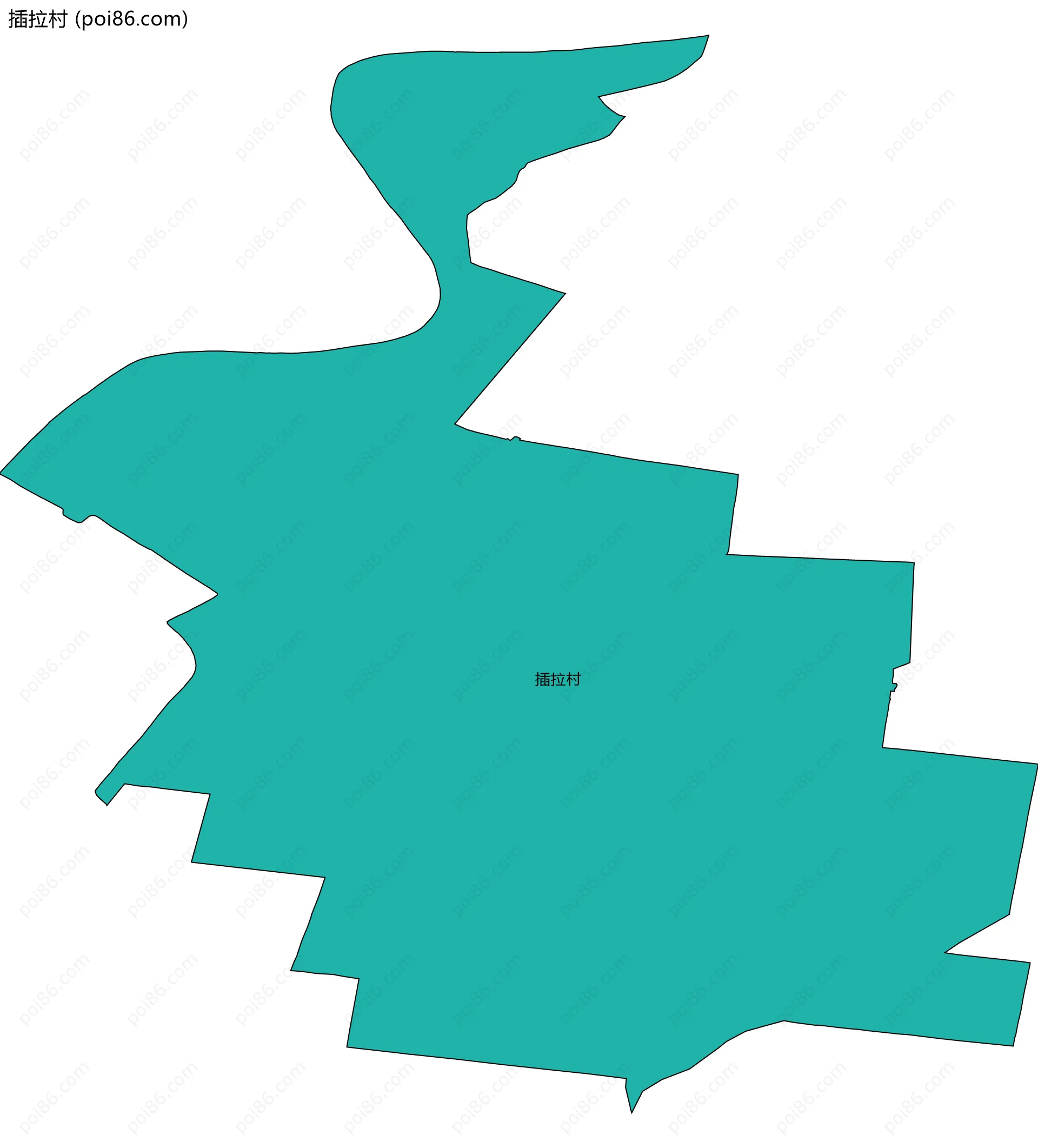 插拉村边界地图