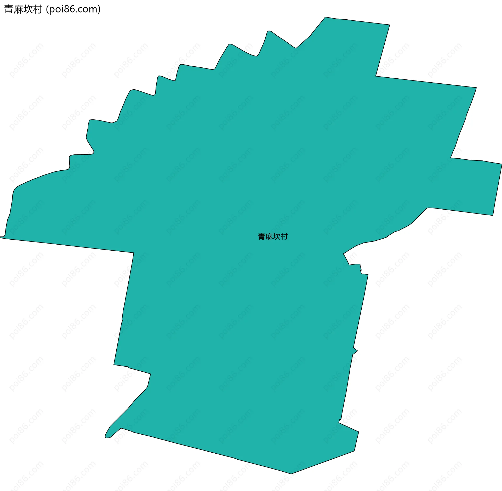 青麻坎村边界地图