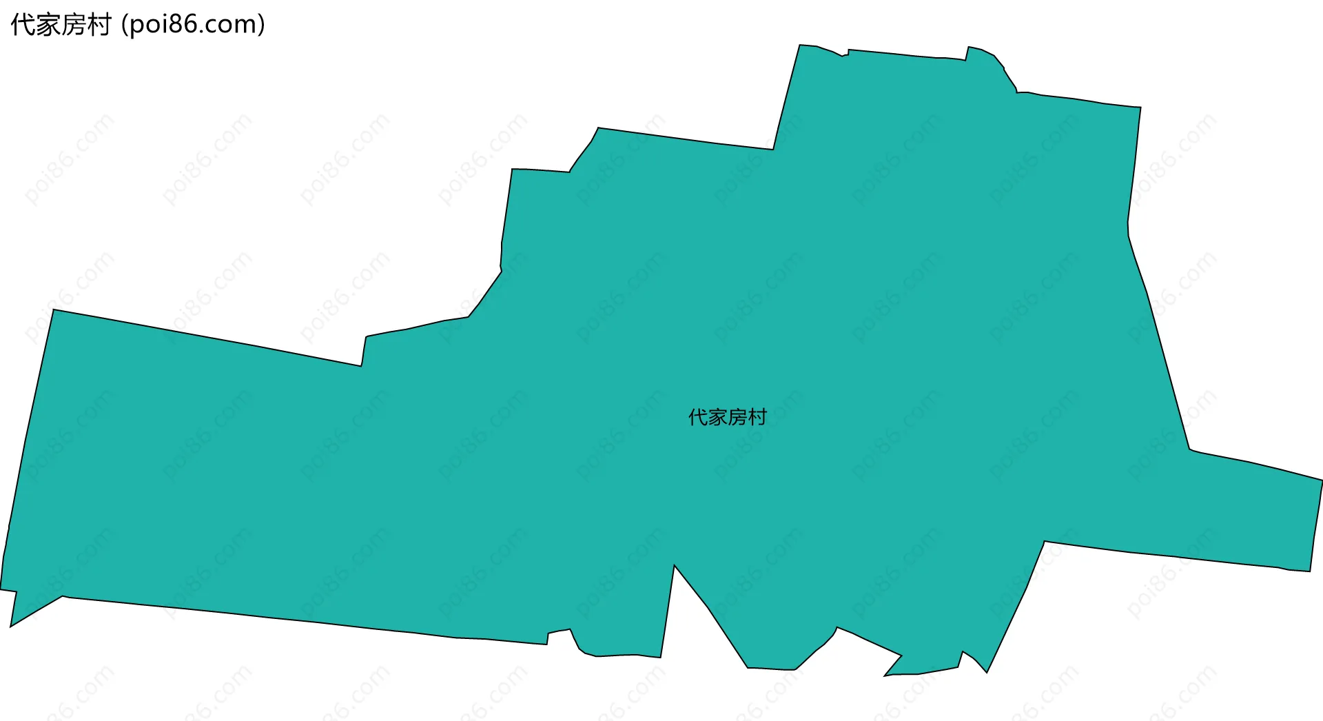 代家房村边界地图