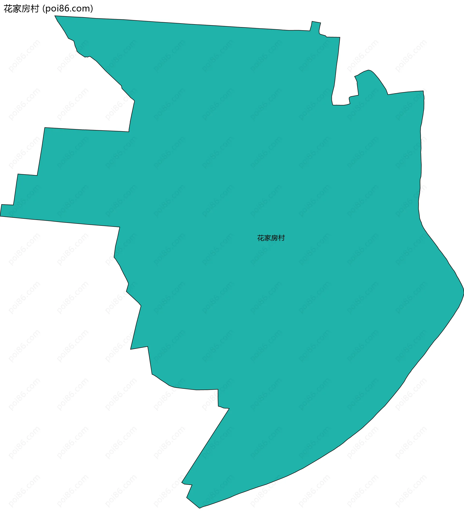 花家房村边界地图