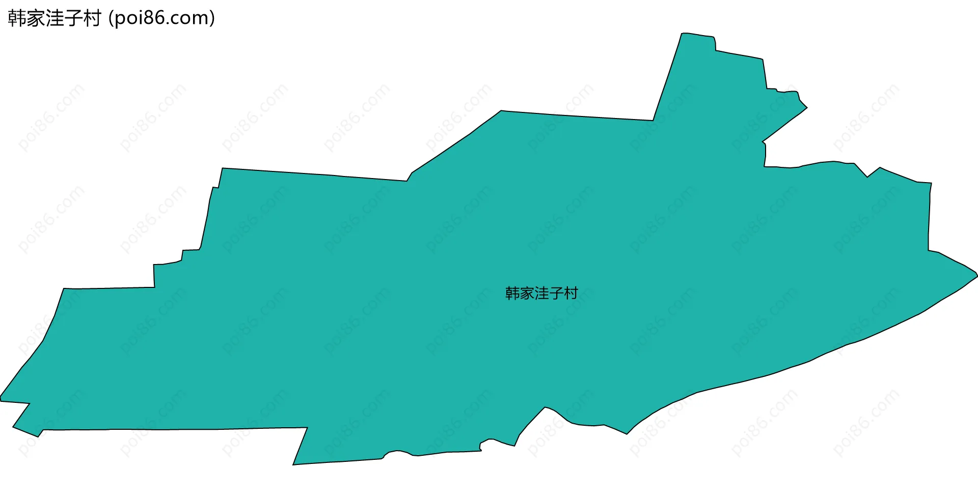 韩家洼子村边界地图