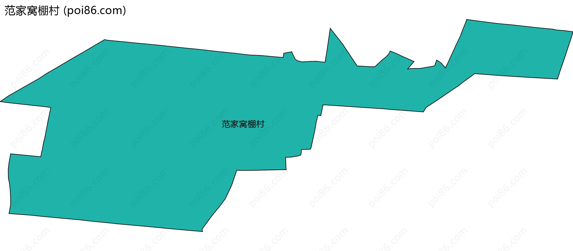 范家窝棚村边界地图