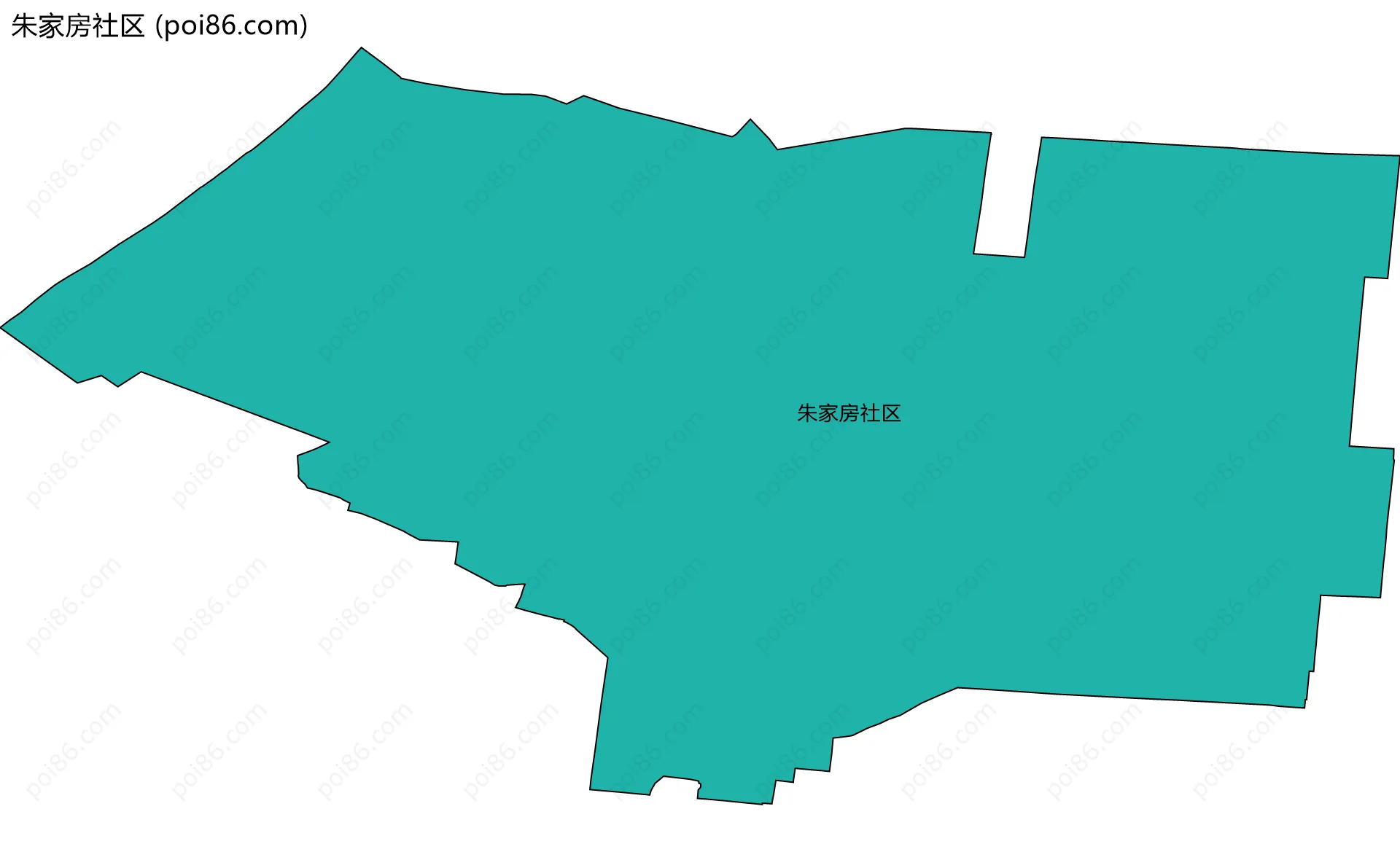 朱家房社区边界地图