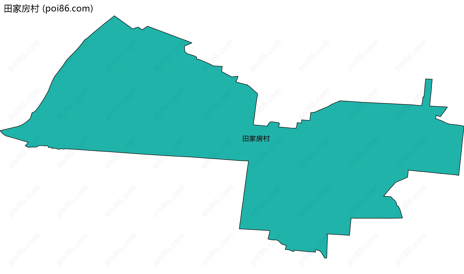 田家房村边界地图