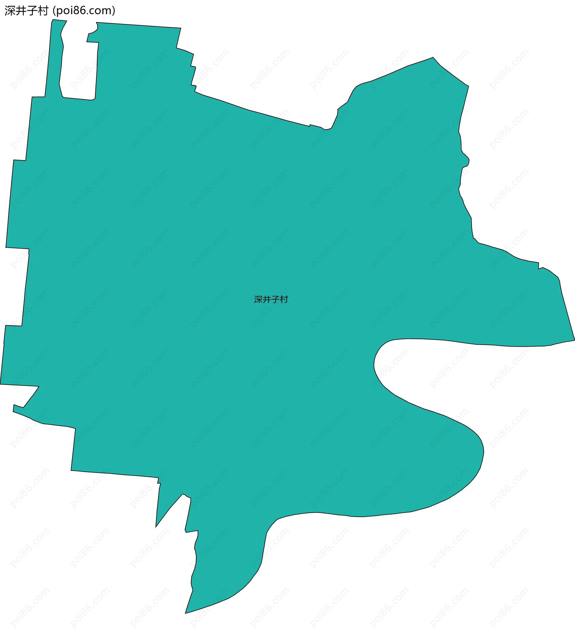 深井子村边界地图