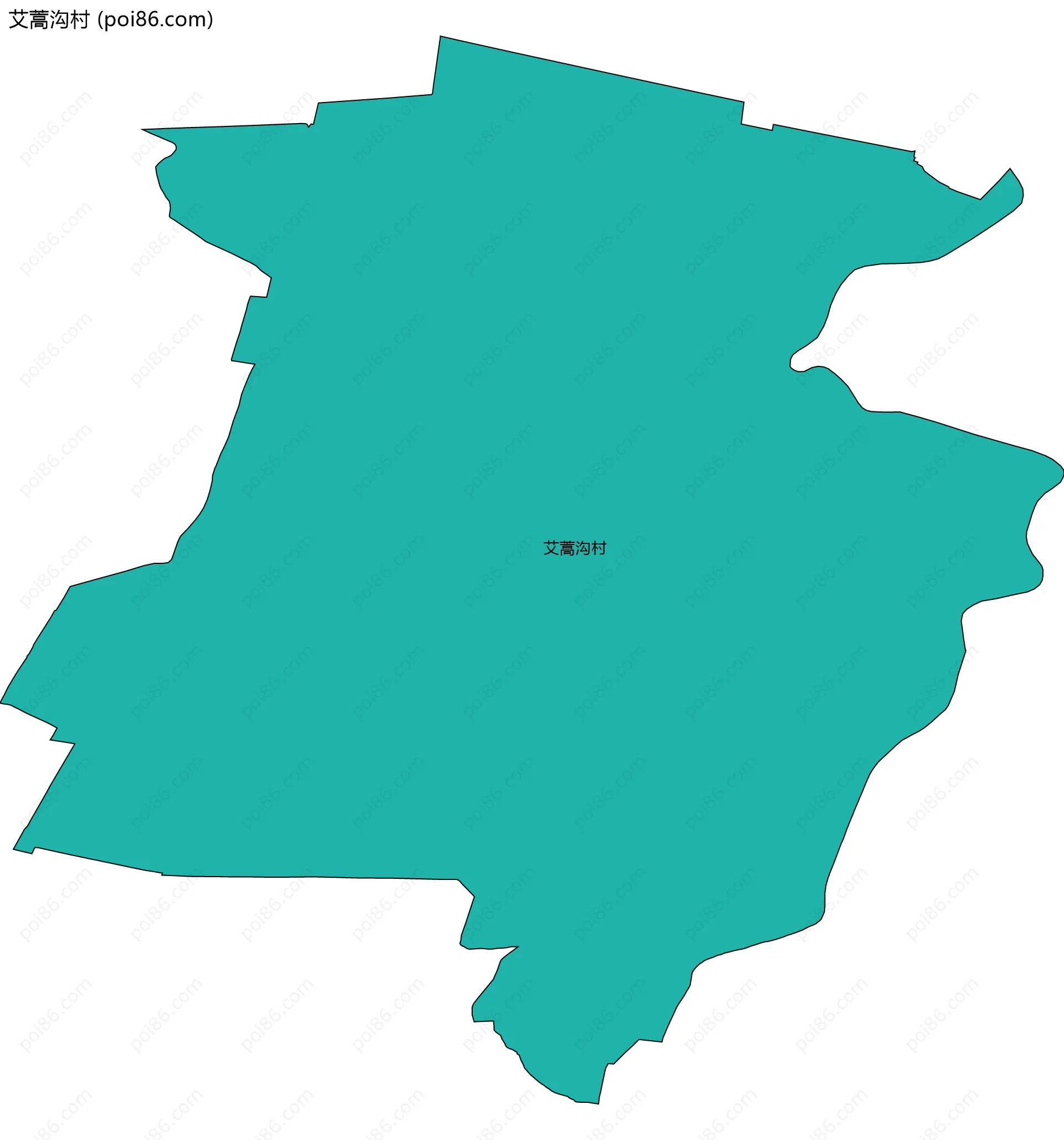 艾蒿沟村边界地图