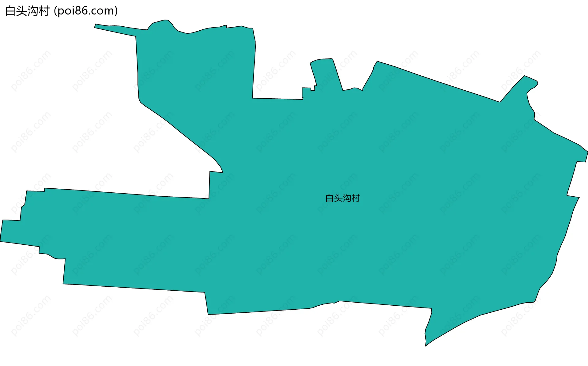 白头沟村边界地图