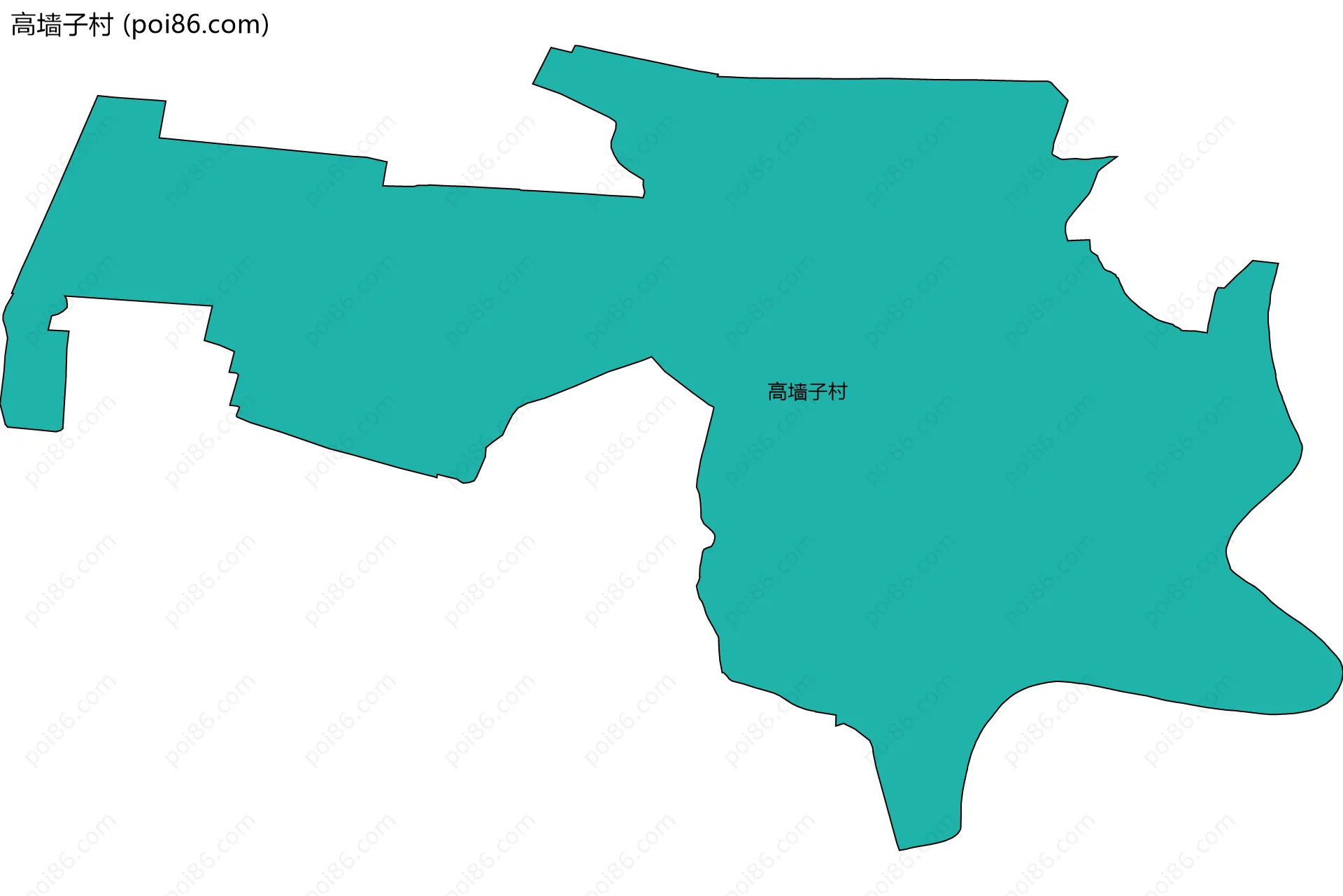 高墙子村边界地图