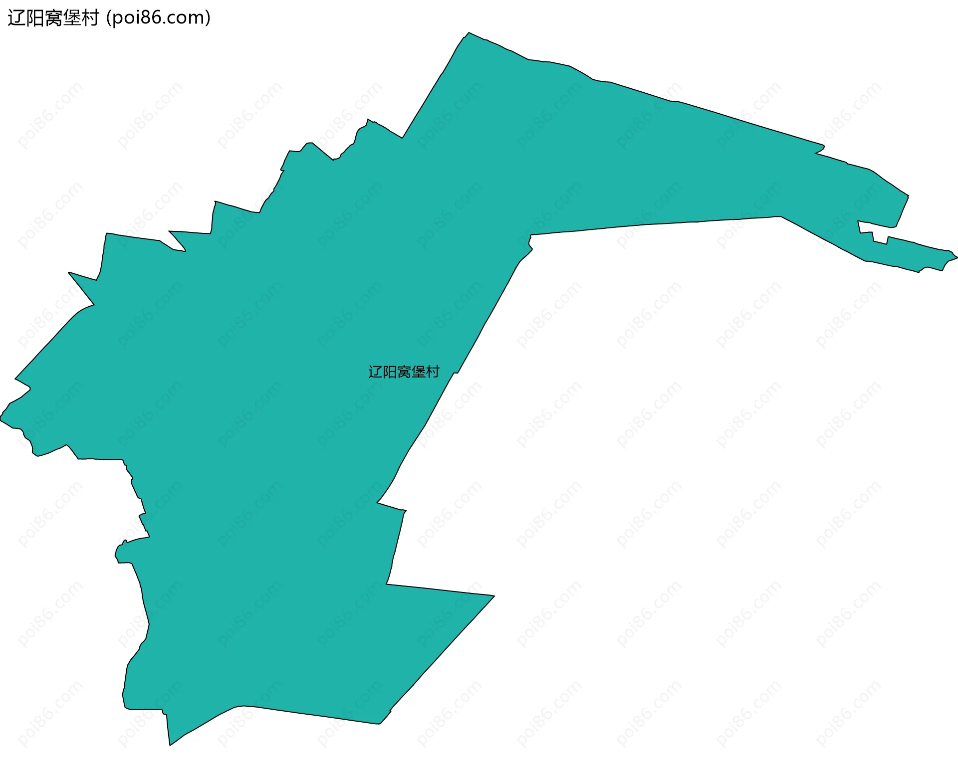 辽阳窝堡村边界地图