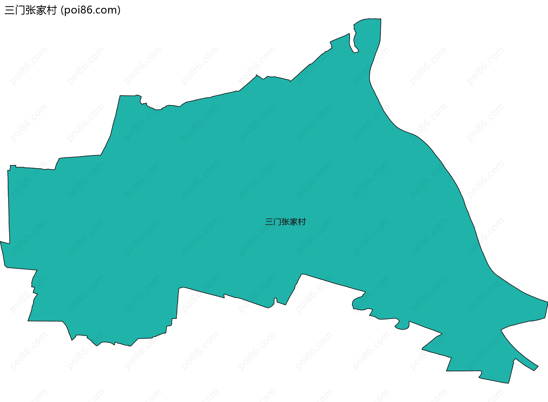 三门张家村边界地图