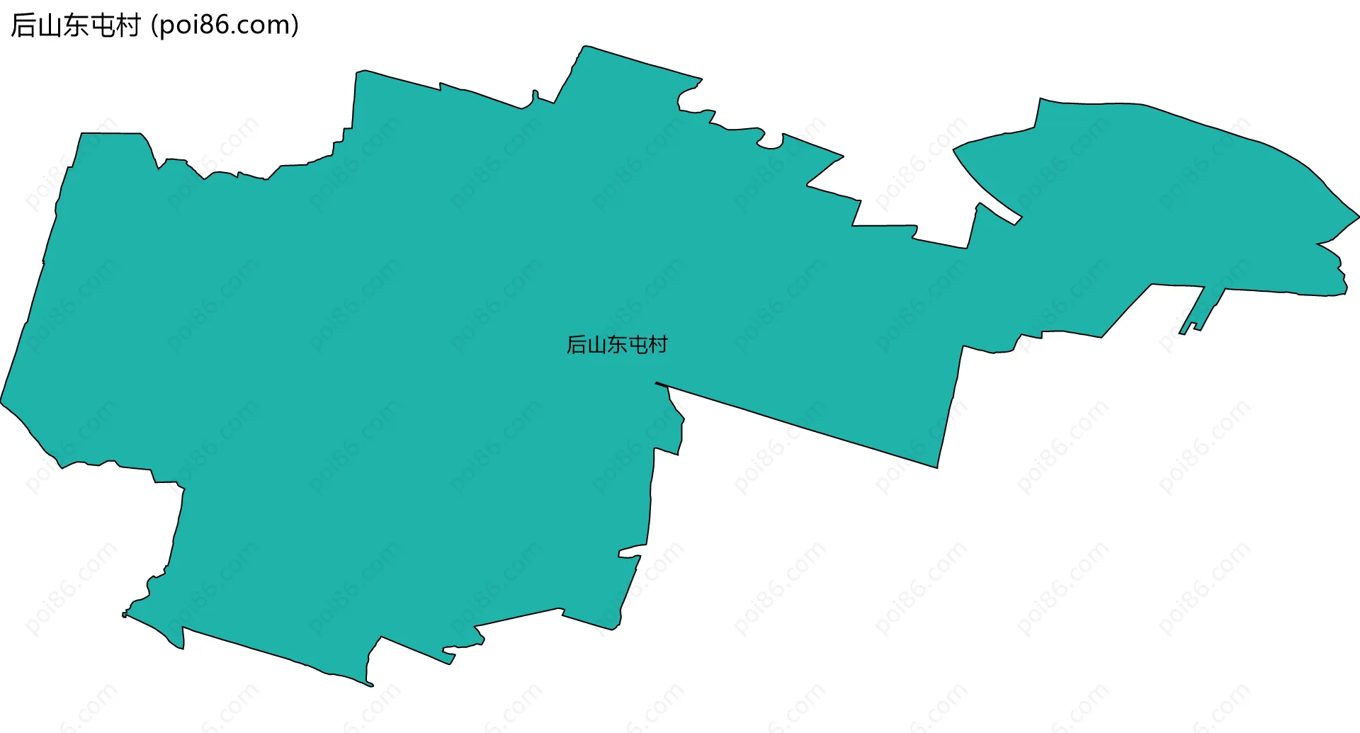 后山东屯村边界地图
