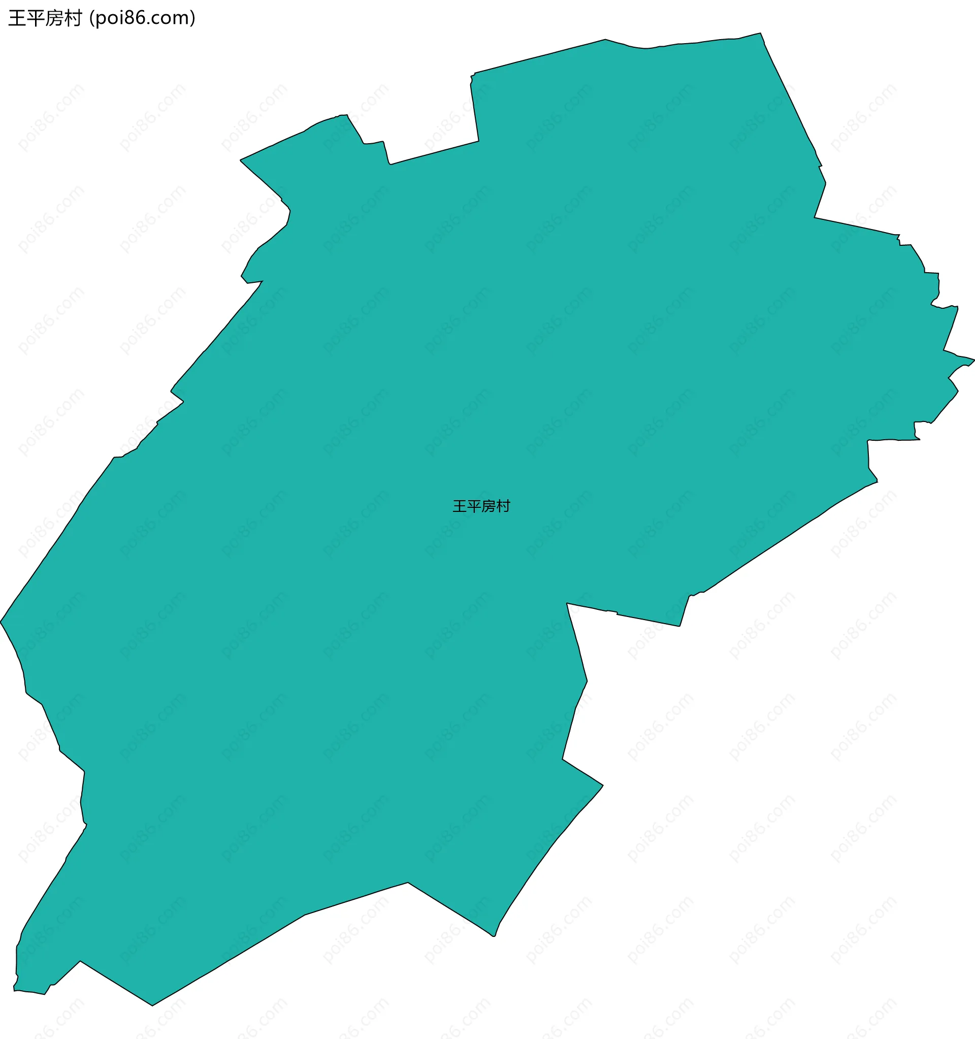 王平房村边界地图