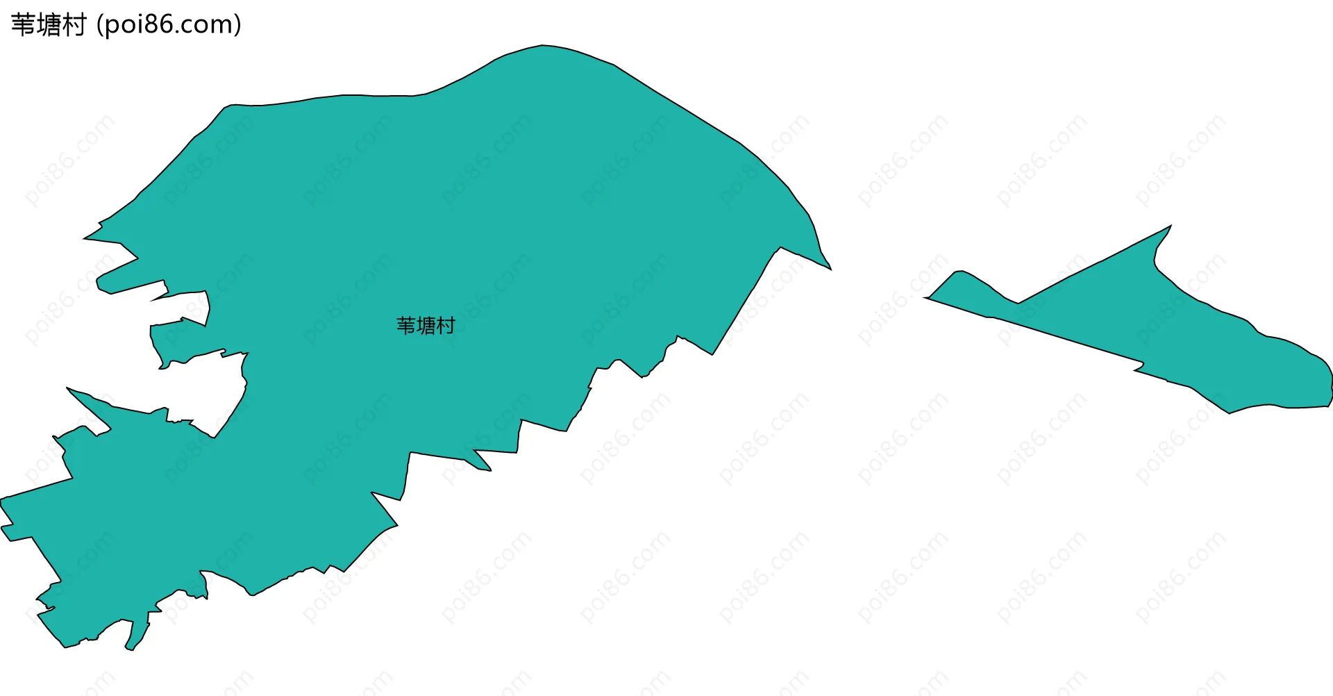 苇塘村边界地图