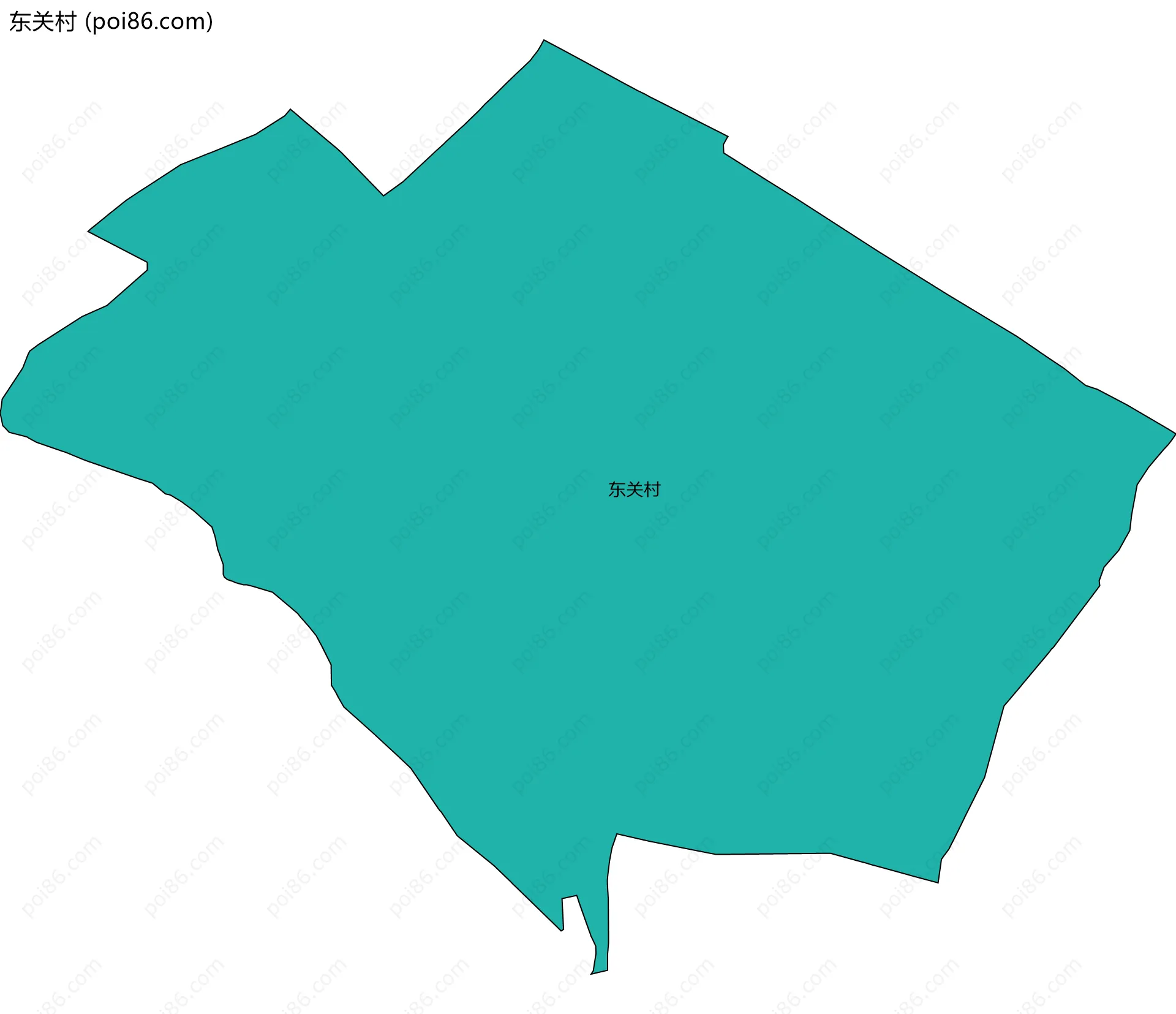 东关村边界地图