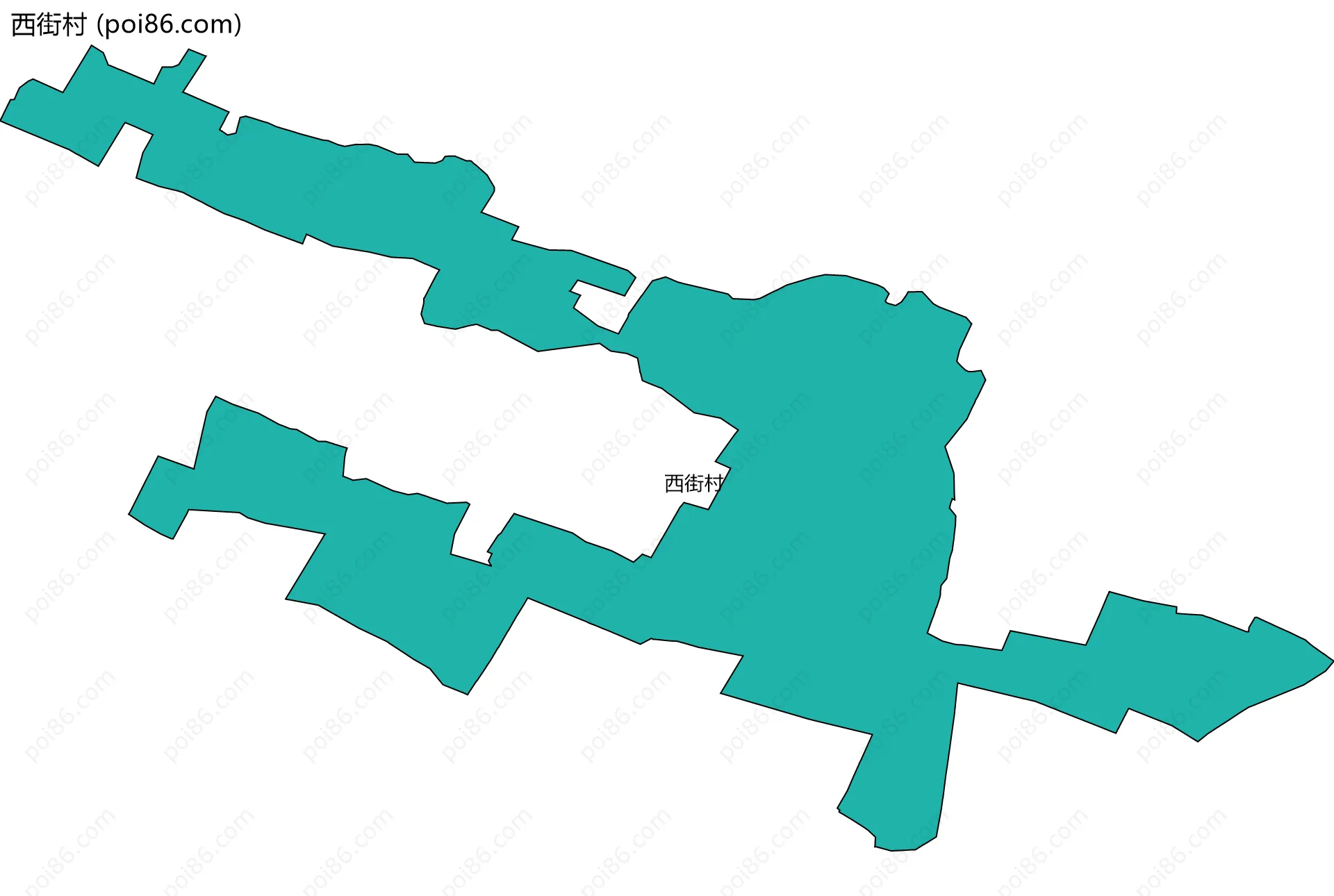 西街村边界地图