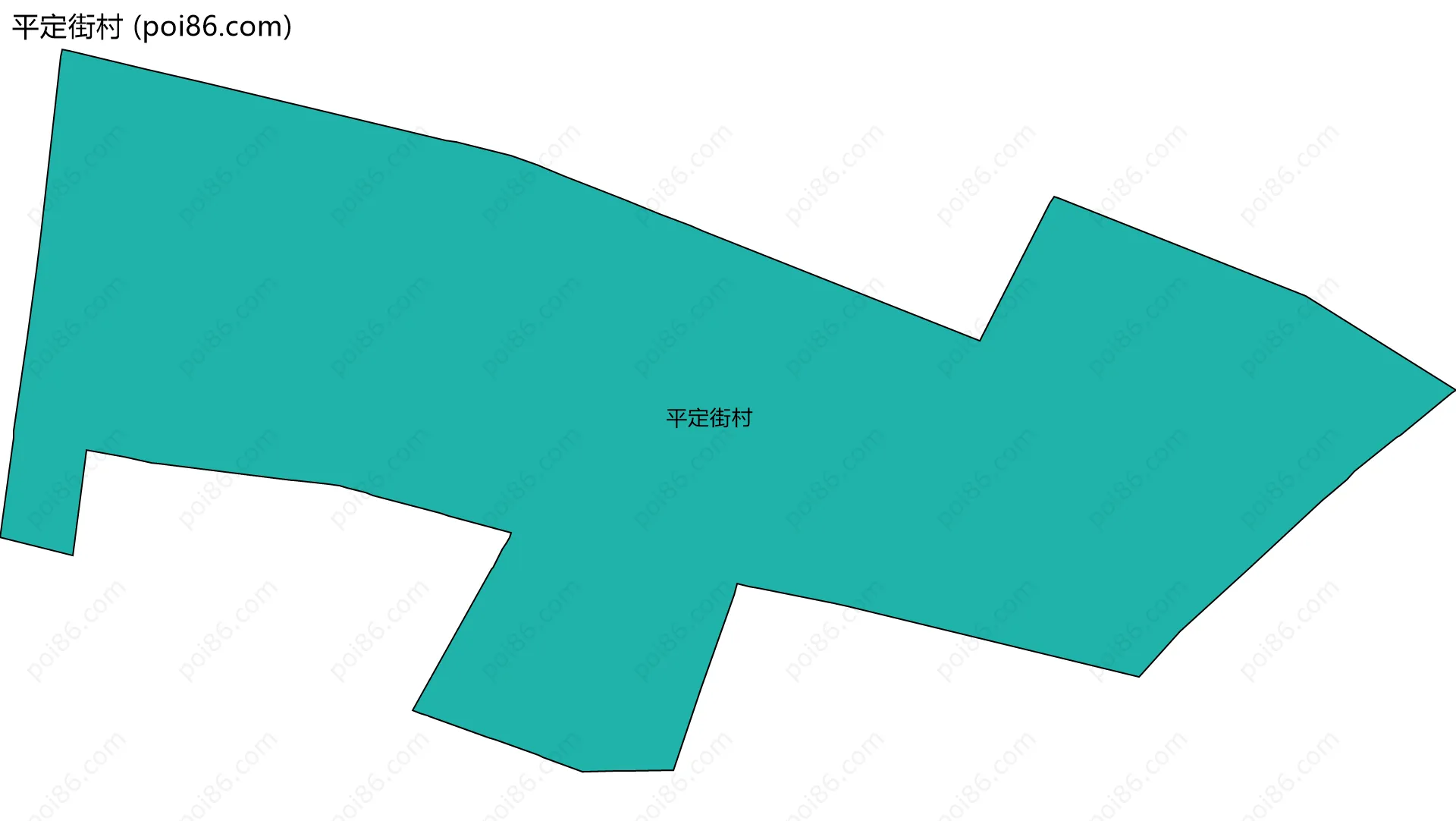 平定街村边界地图