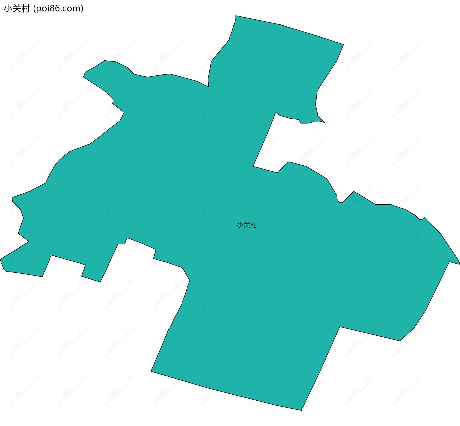 小关村边界地图