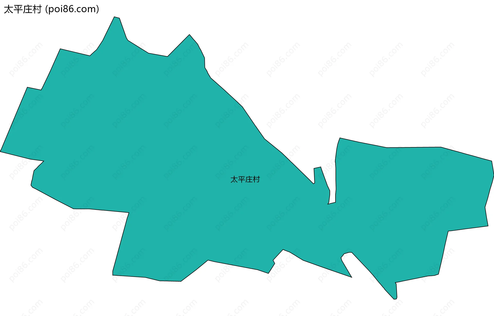 太平庄村边界地图