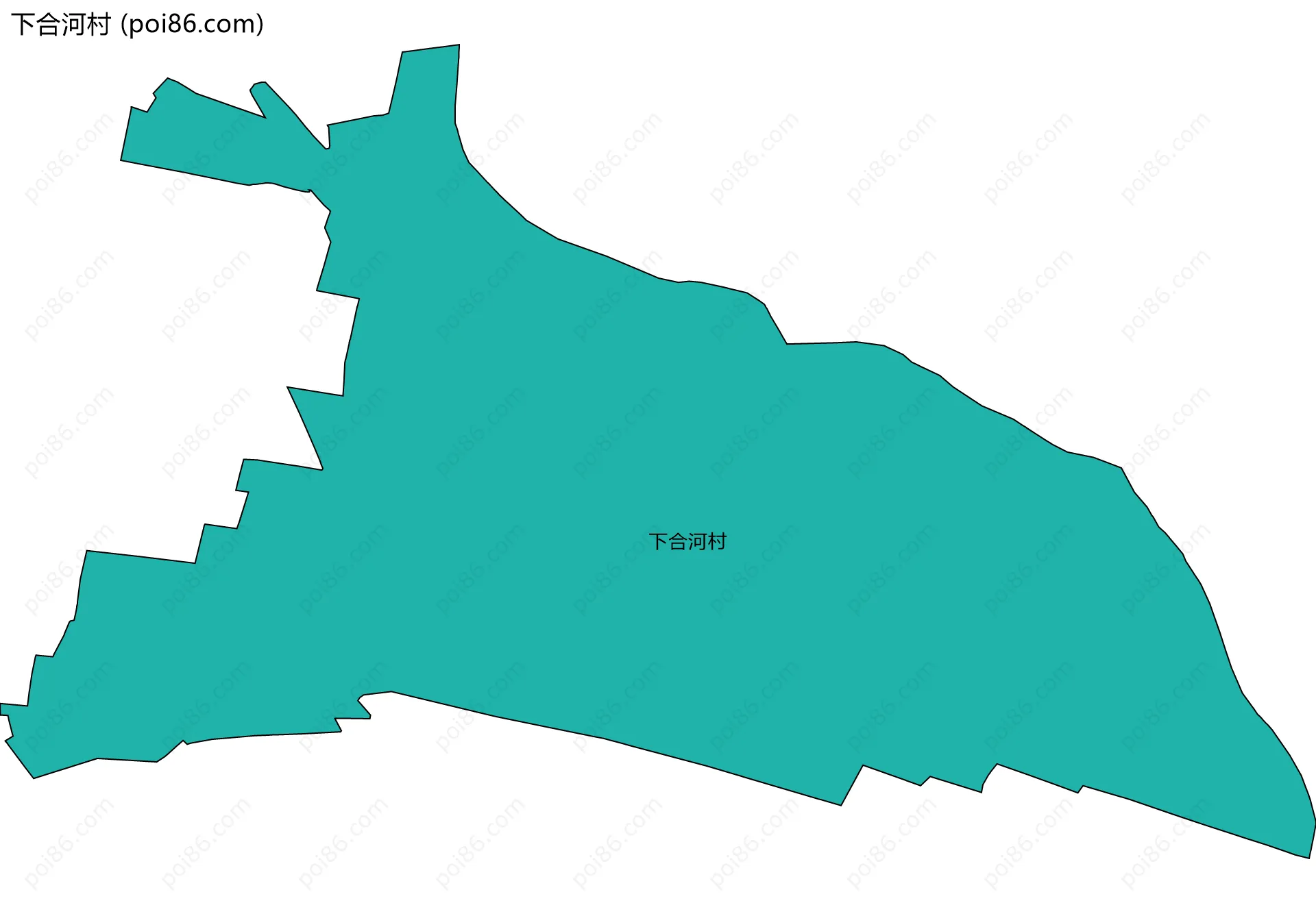 下合河村边界地图