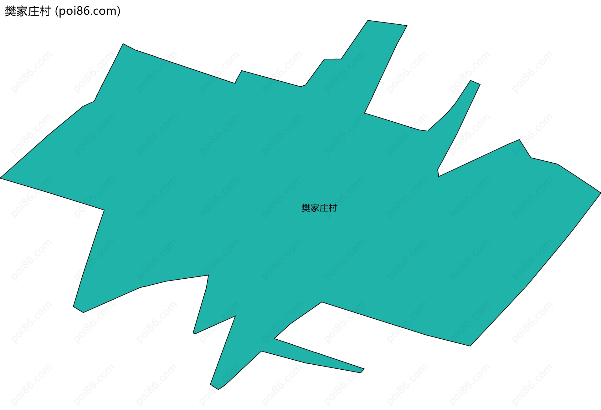 樊家庄村边界地图