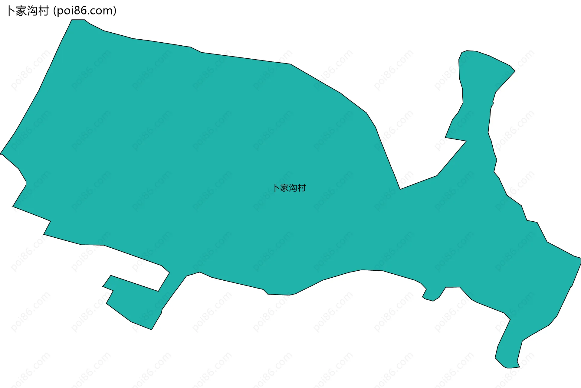 卜家沟村边界地图