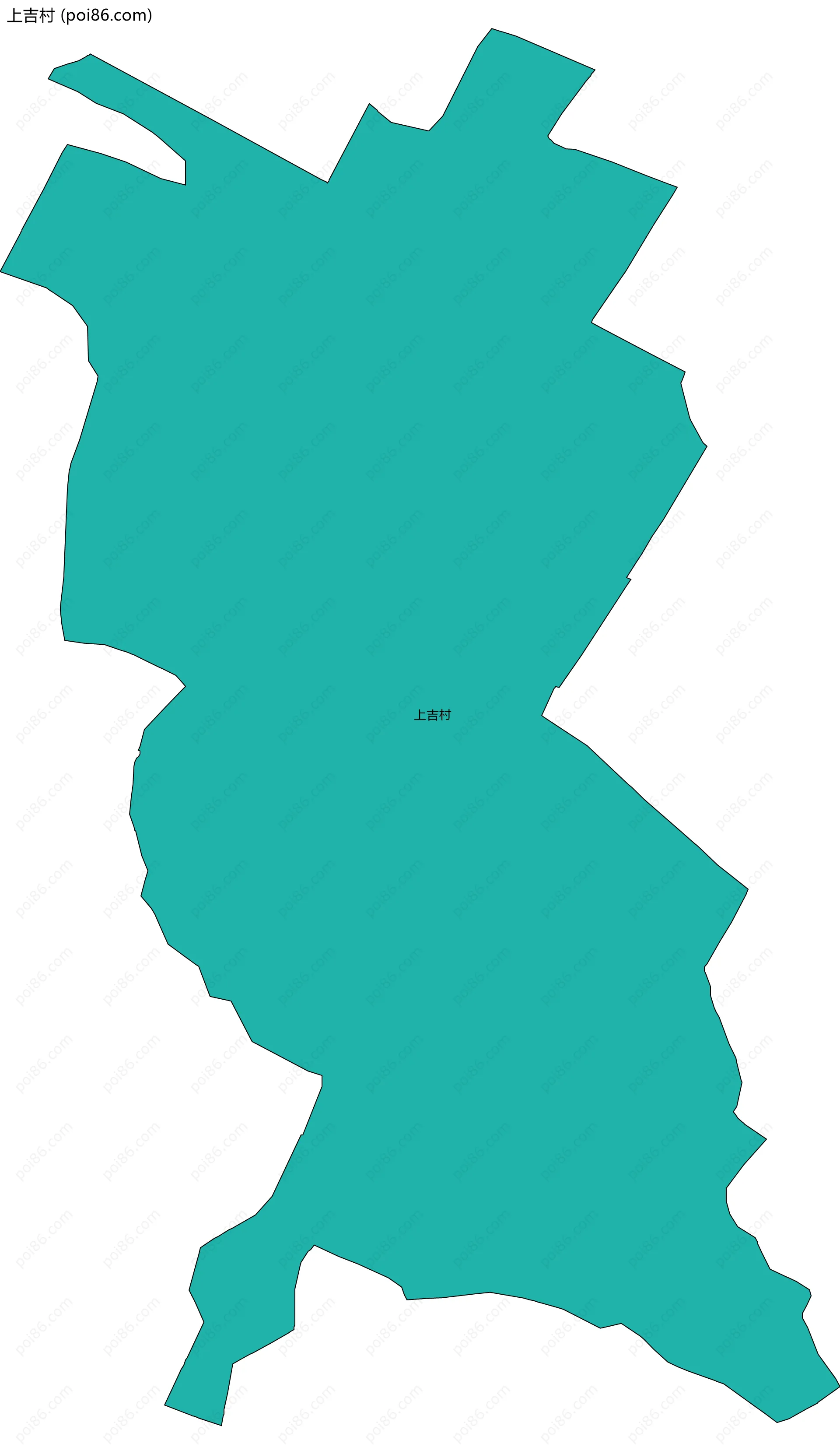 上吉村边界地图