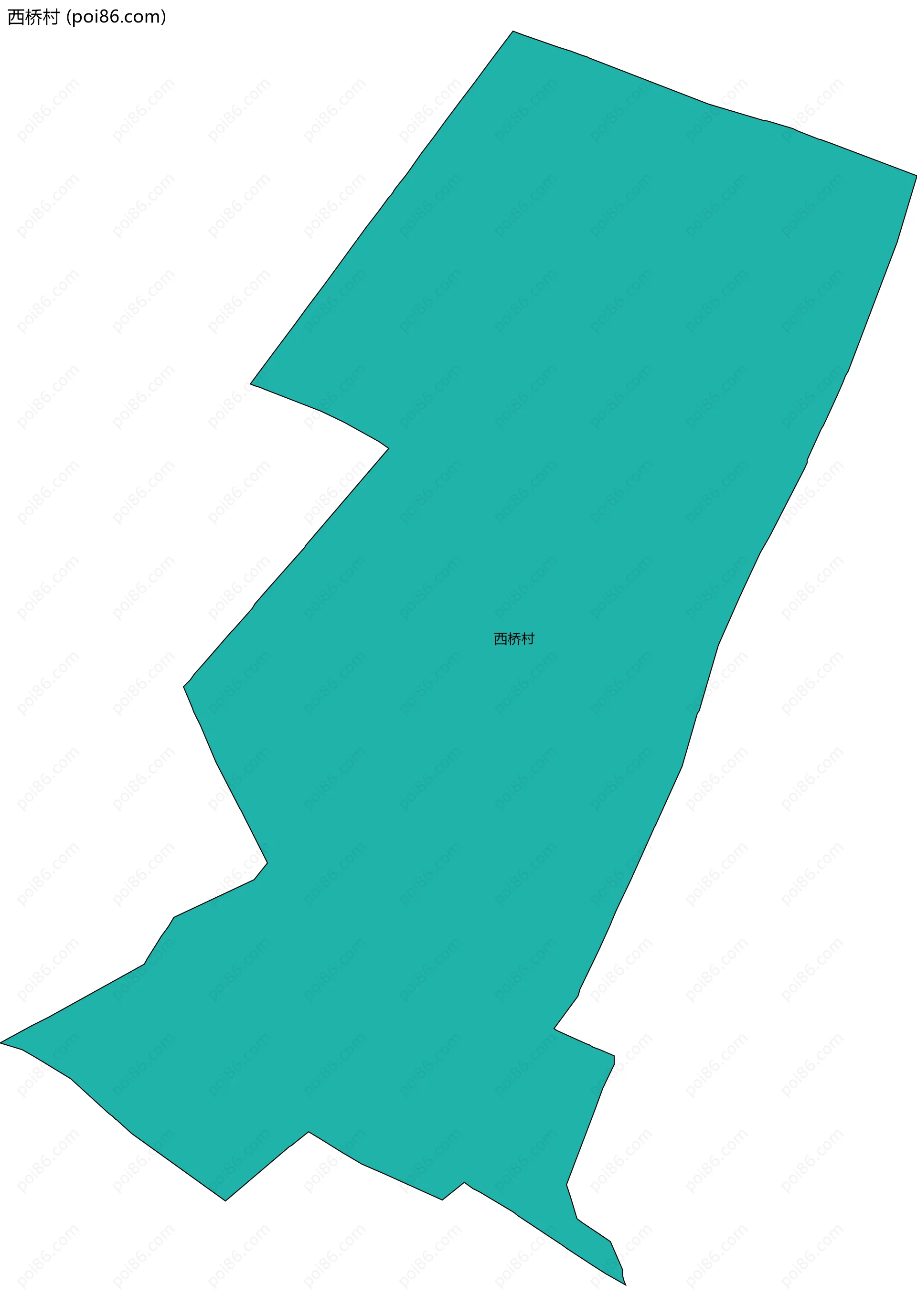 西桥村边界地图