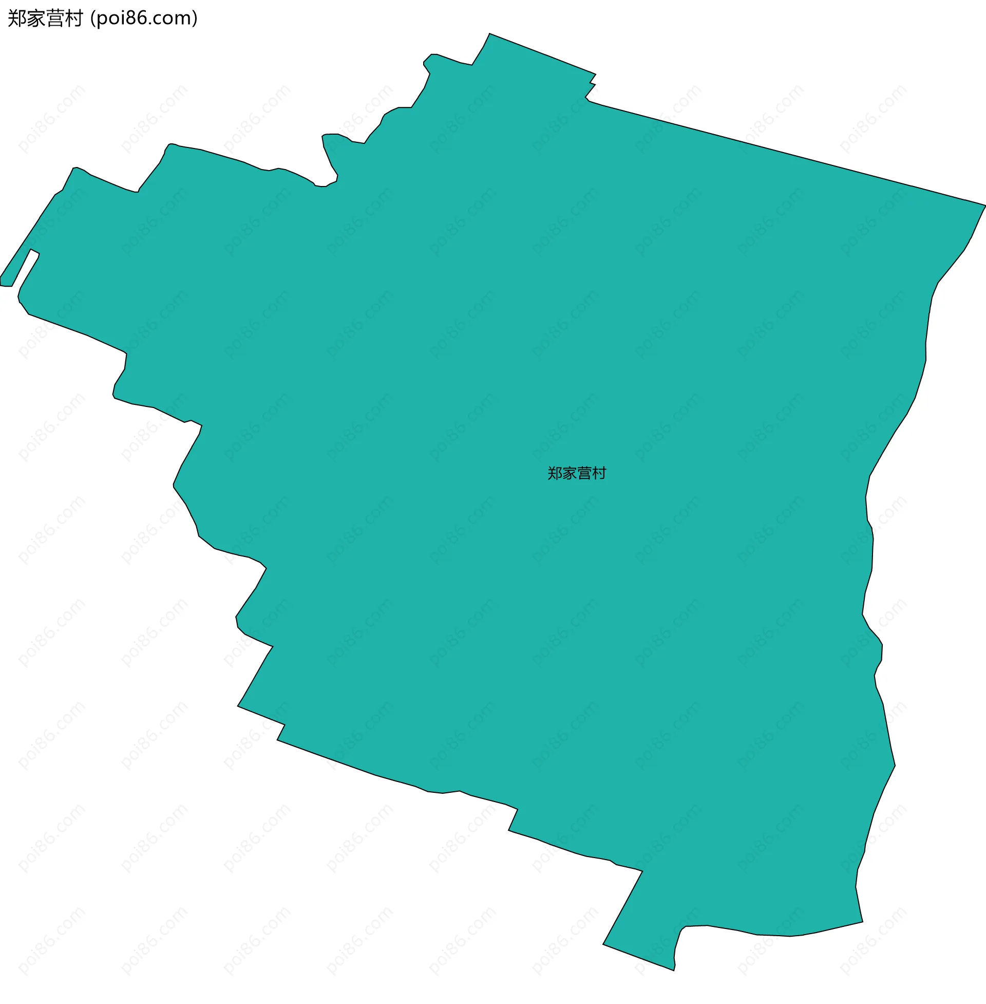 郑家营村边界地图