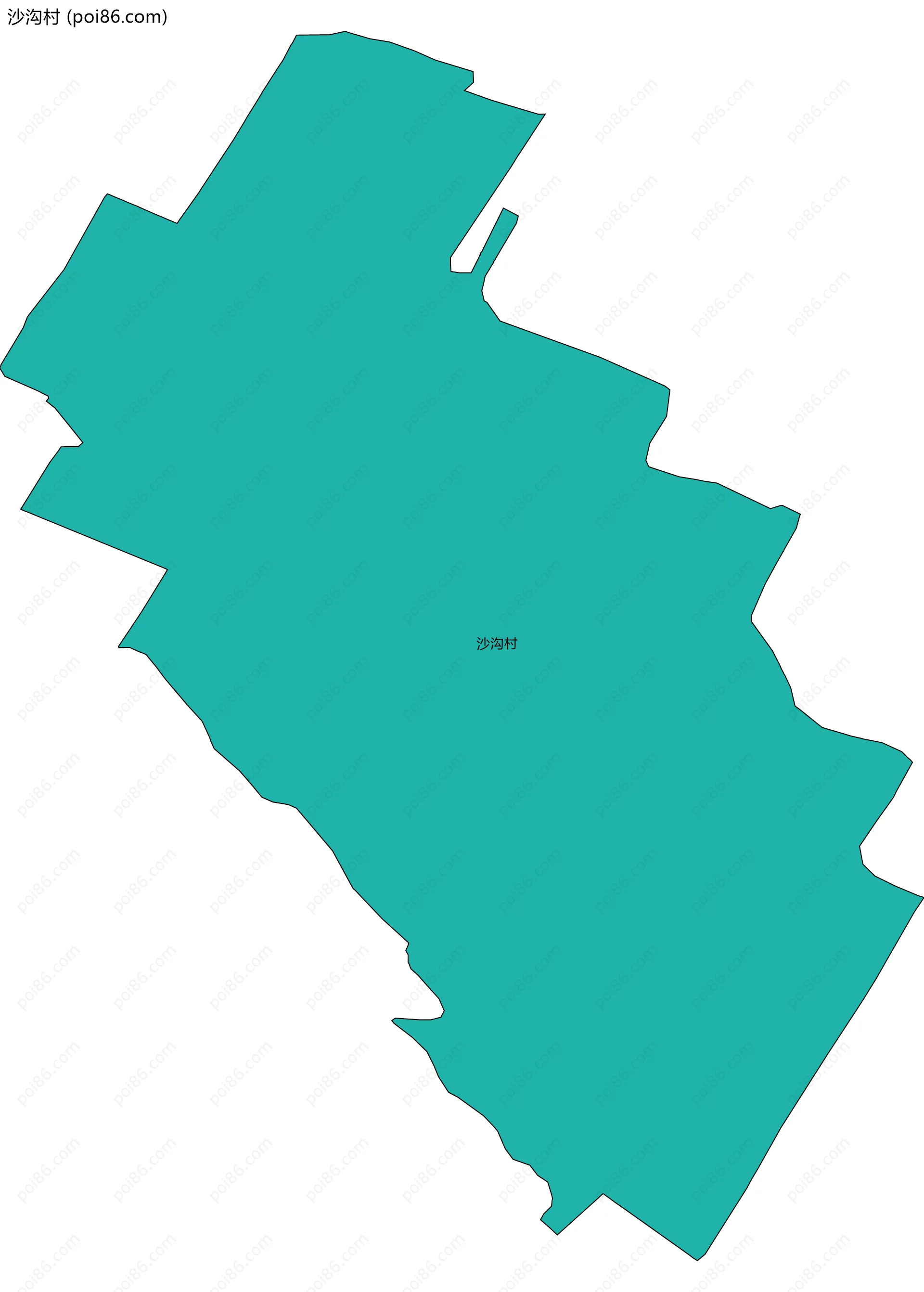 沙沟村边界地图